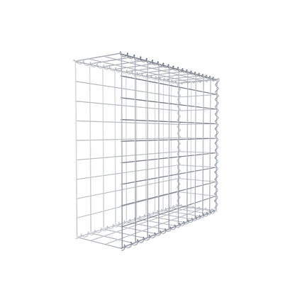 Aangebouwde schanskorf type 2 100 cm x 90 cm x 30 cm (L x H x D), maaswijdte 10 cm x 10 cm, spiraal