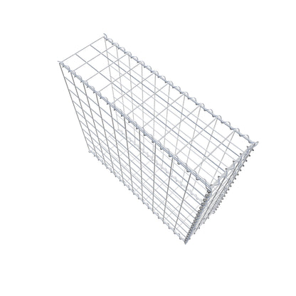 Aangebouwde schanskorf type 2 100 cm x 90 cm x 30 cm (L x H x D), maaswijdte 10 cm x 10 cm, spiraal