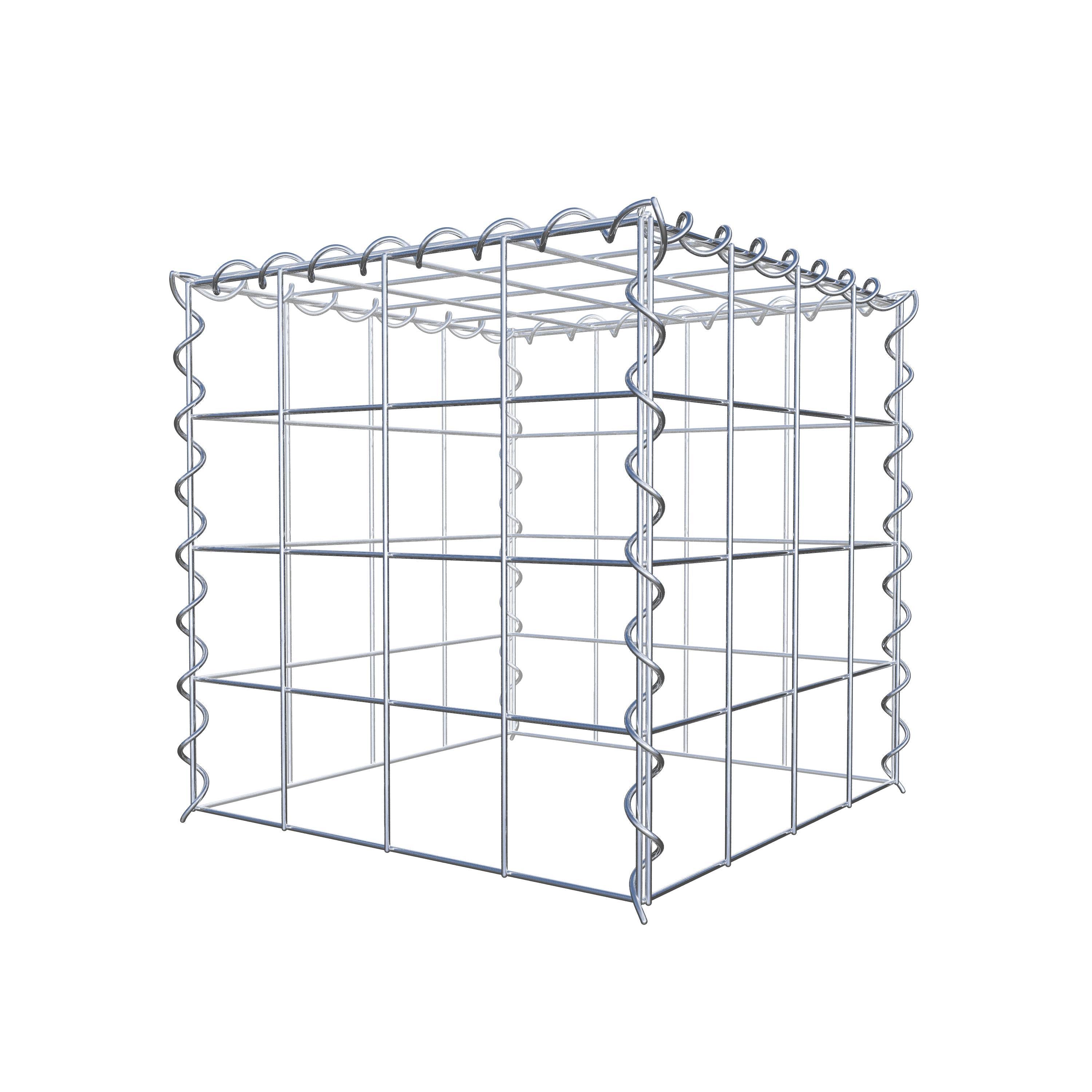 Gabião tipo 3 40 cm x 40 cm x 40 cm (C x A x P), malhagem 10 cm x 10 cm, espiral