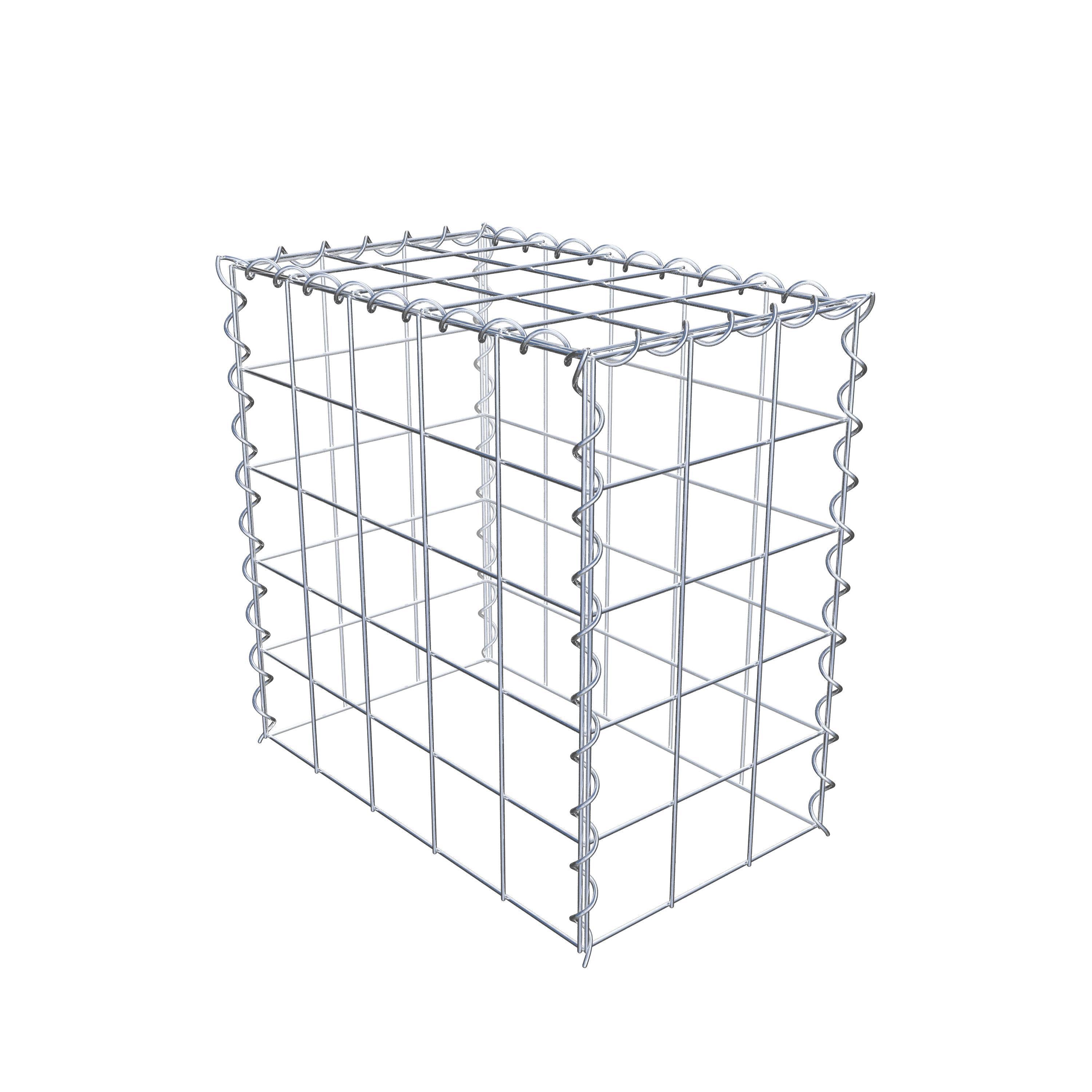 Gabião tipo 3 50 cm x 50 cm x 30 cm (C x A x P), malhagem 10 cm x 10 cm, espiral