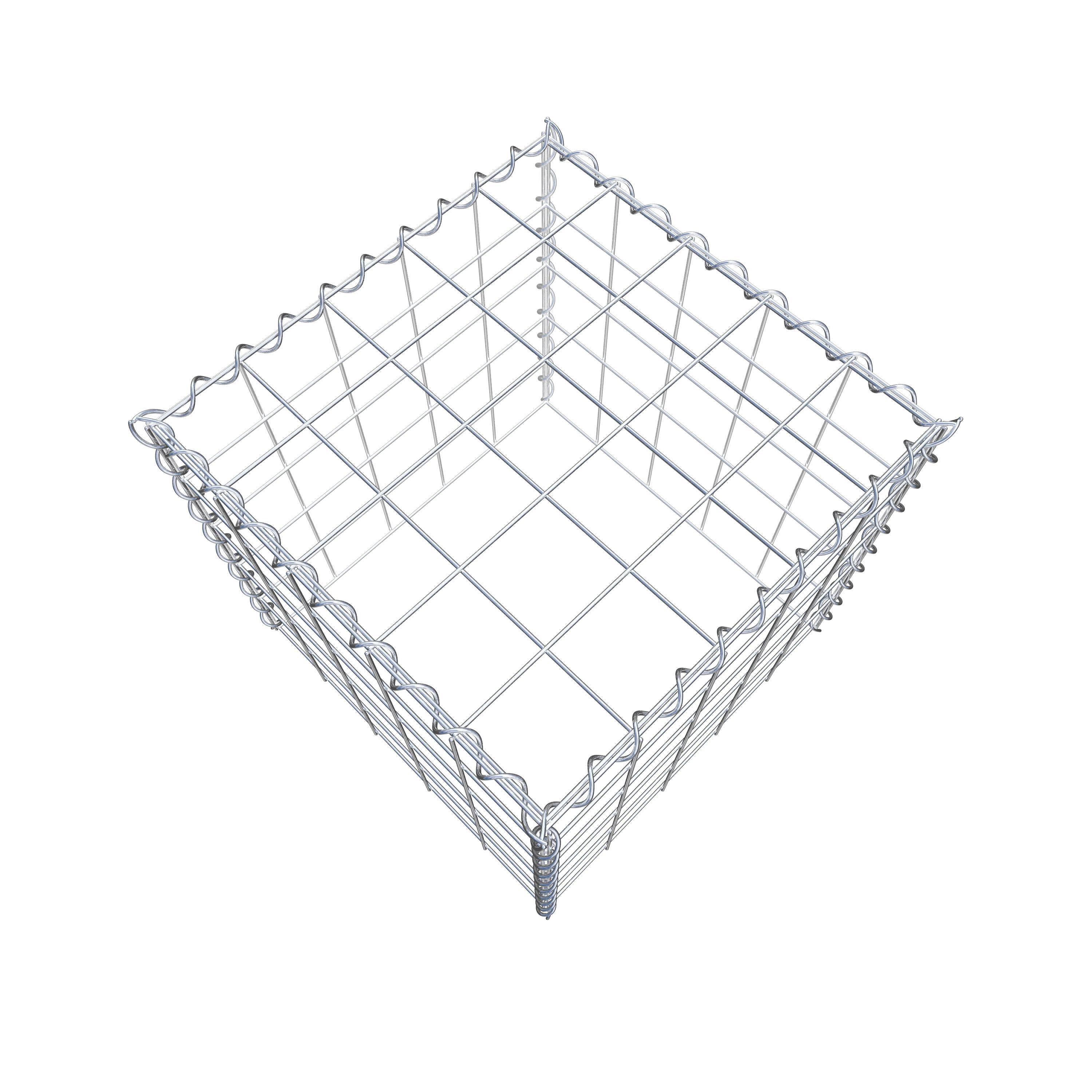 Gabião tipo 3 50 cm x 50 cm x 50 cm (C x A x P), malhagem 10 cm x 10 cm, espiral