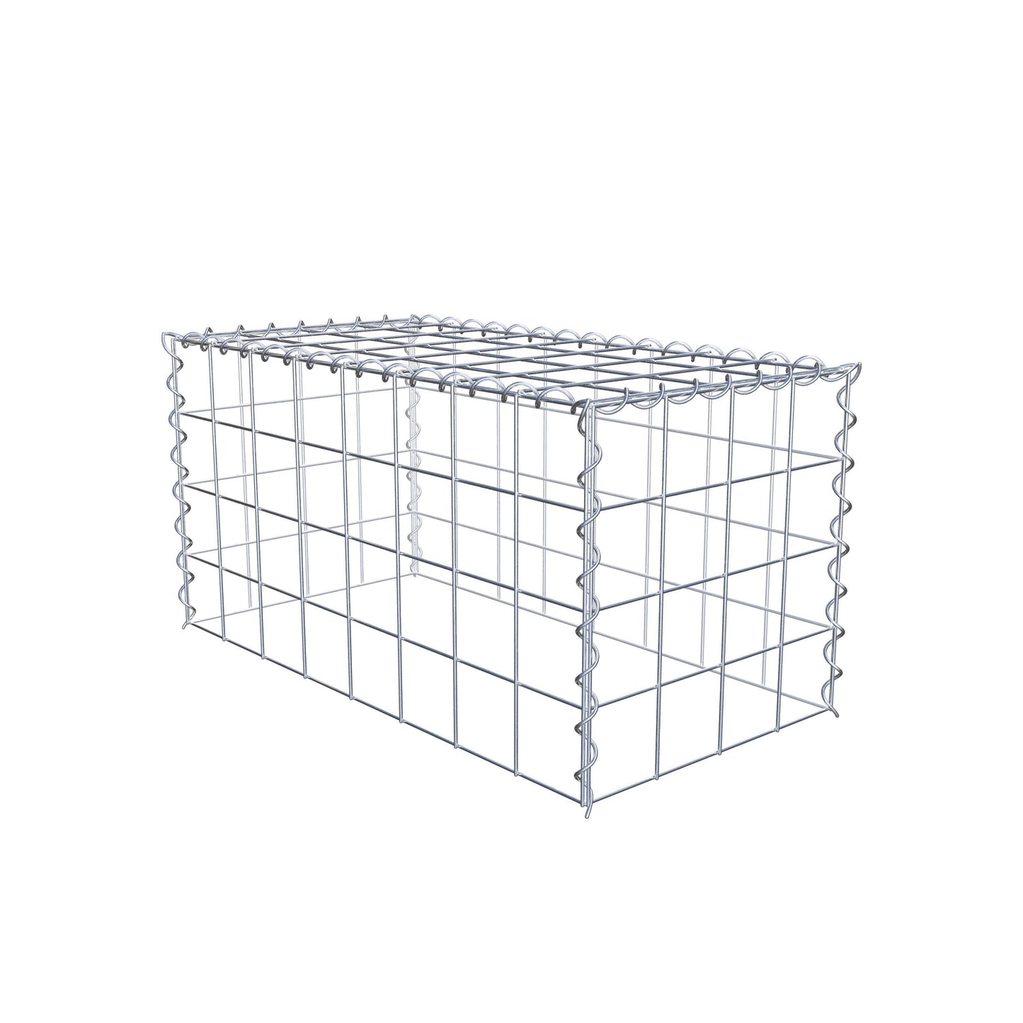Opvokset gabion type 3 80 cm x 40 cm x 40 cm (L x H x D), maskestørrelse 10 cm x 10 cm, spiral