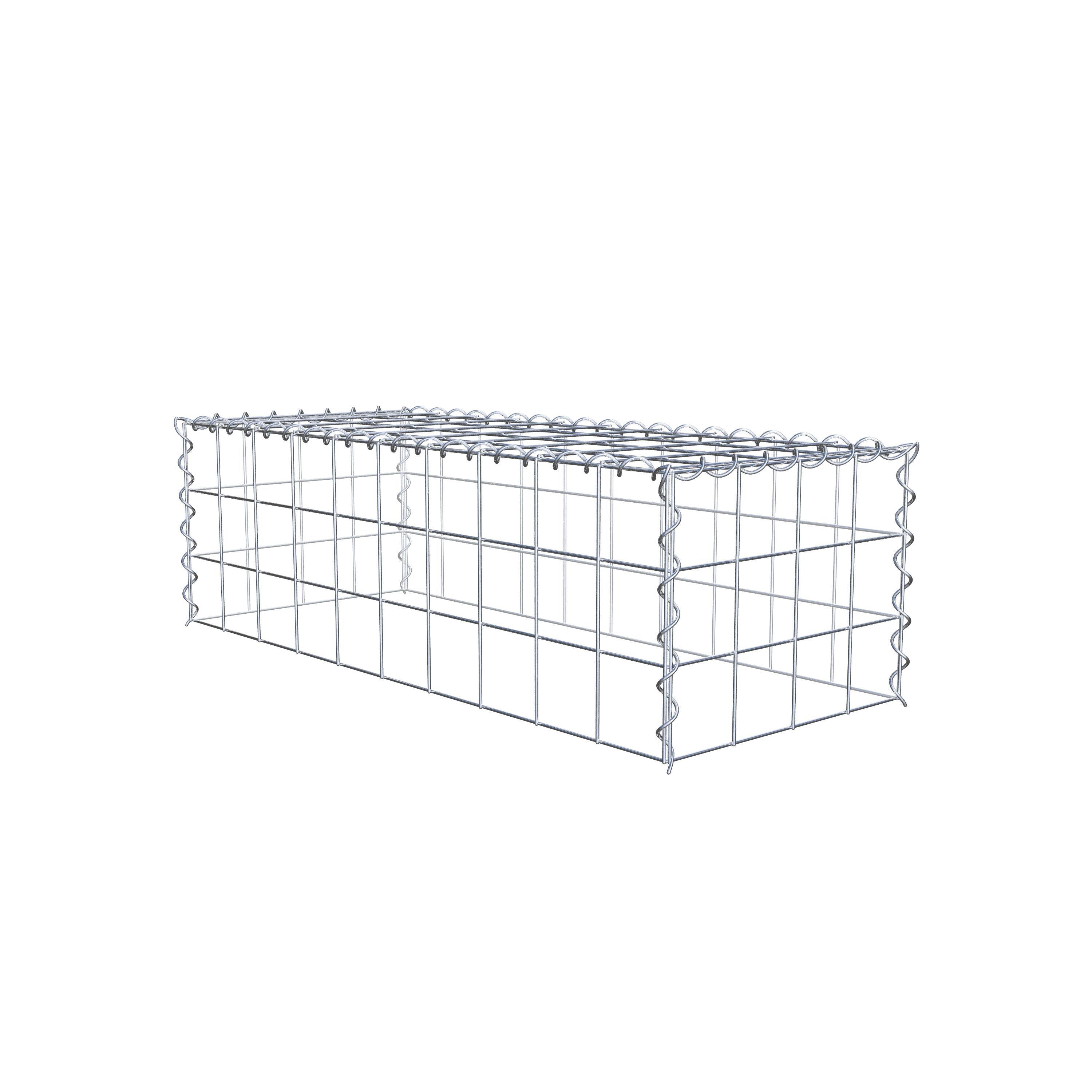 Grown-on gabion type 3 100 cm x 30 cm x 40 cm (L x H x D), mesh size 10 cm x 10 cm, spiral