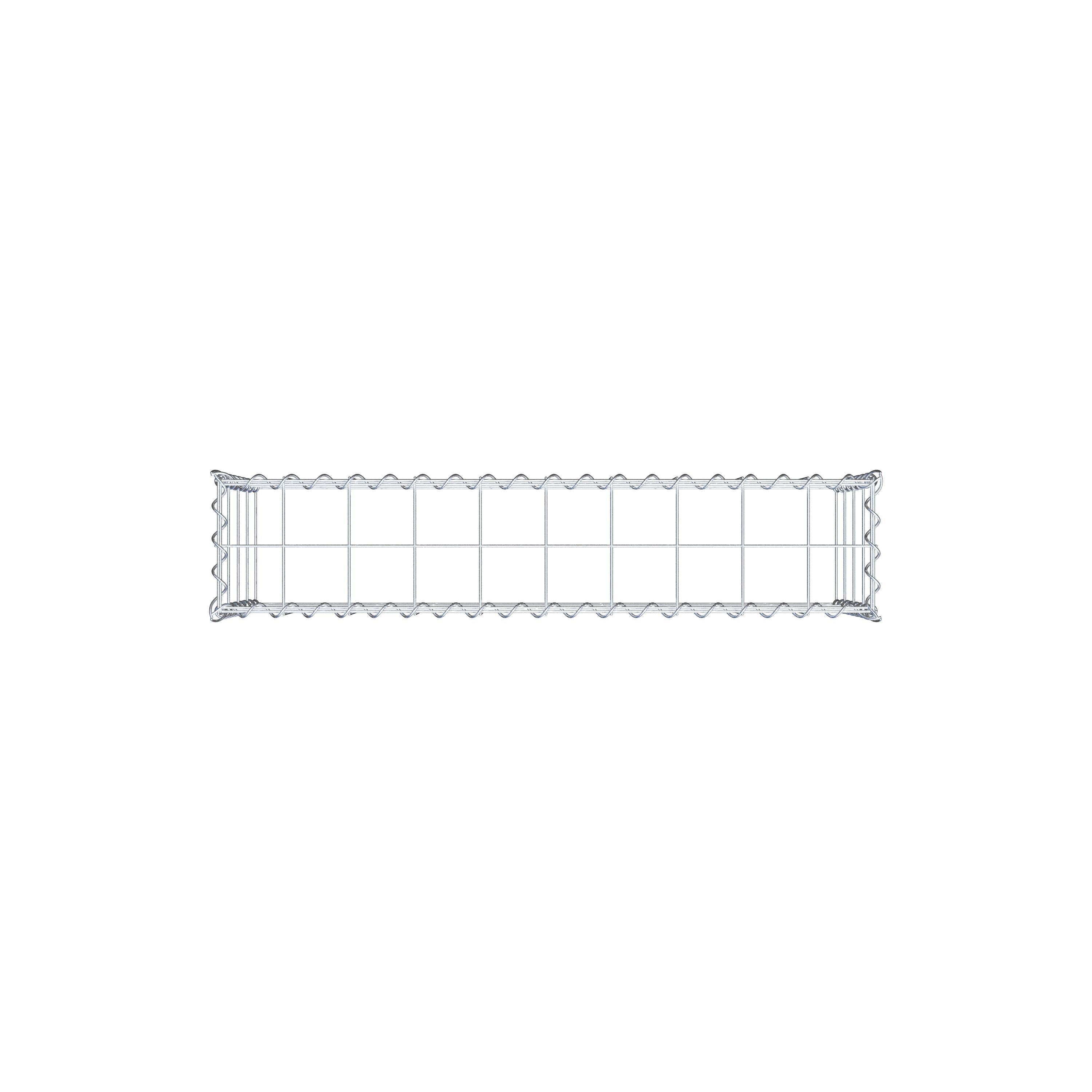 Opvokset gabion type 3 100 cm x 40 cm x 20 cm (L x H x D), maskestørrelse 10 cm x 10 cm, spiral