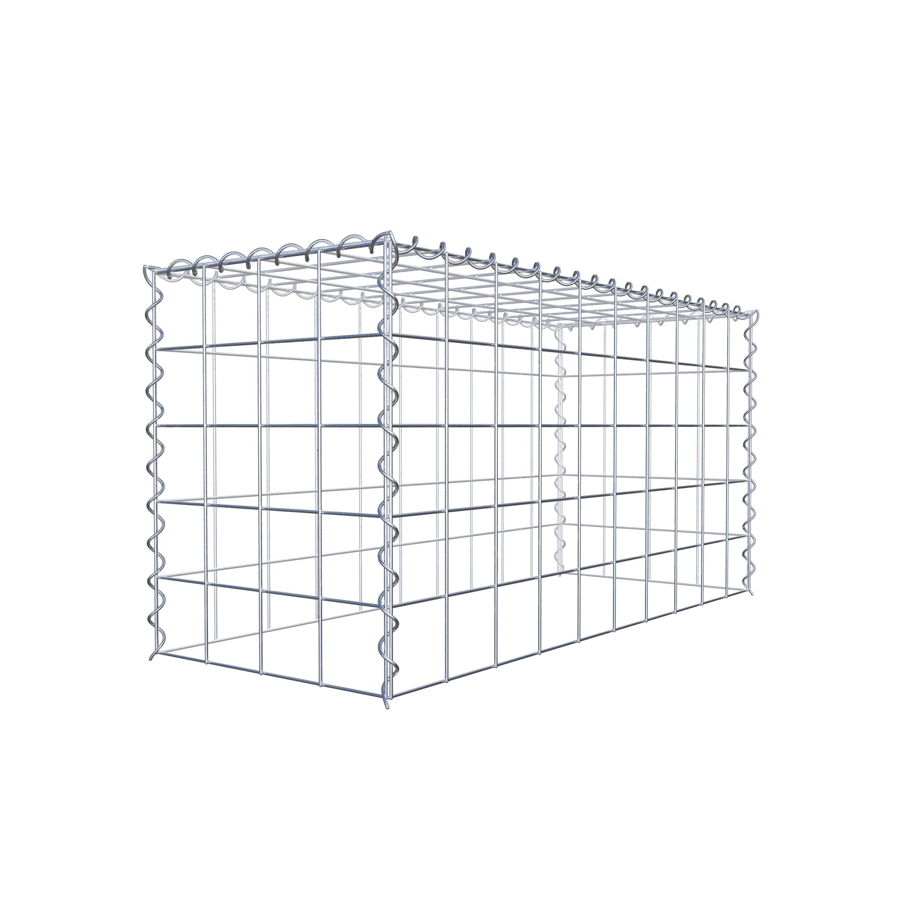 Aangegroeide schanskorf type 3 100 cm x 50 cm x 40 cm (L x H x D), maaswijdte 10 cm x 10 cm, spiraal