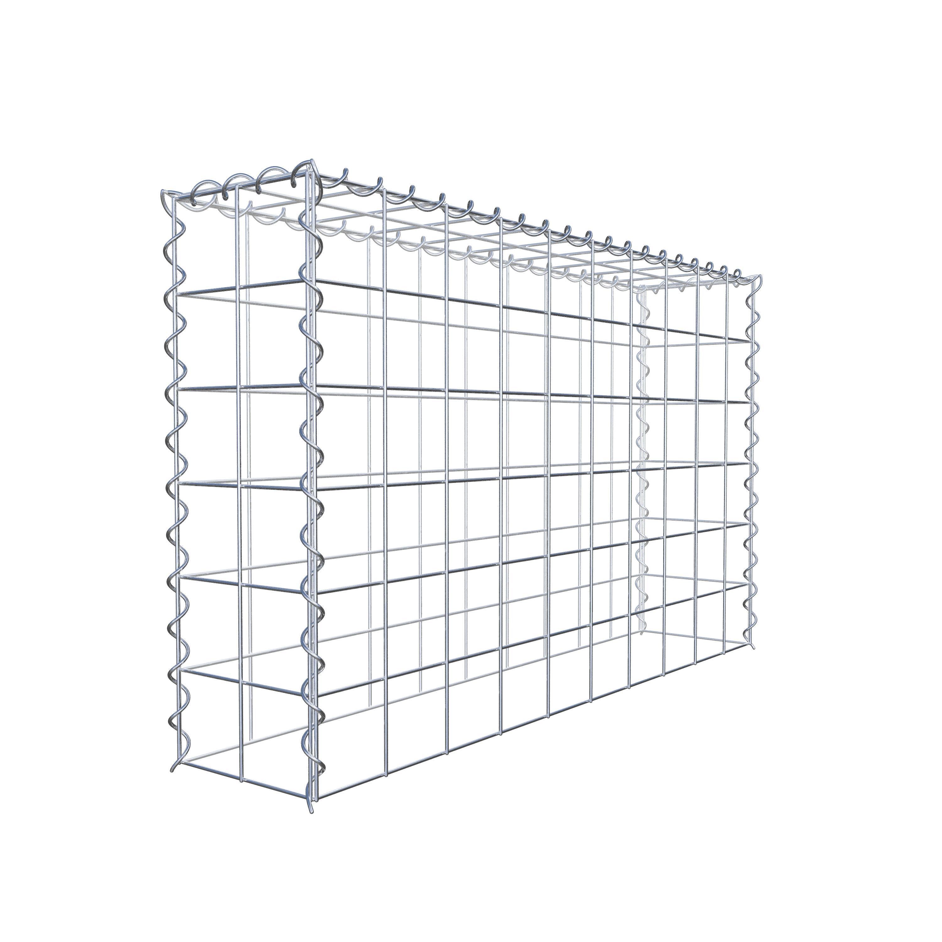 Aangegroeide schanskorf type 3 100 cm x 60 cm x 20 cm (L x H x D), maaswijdte 10 cm x 10 cm, spiraal