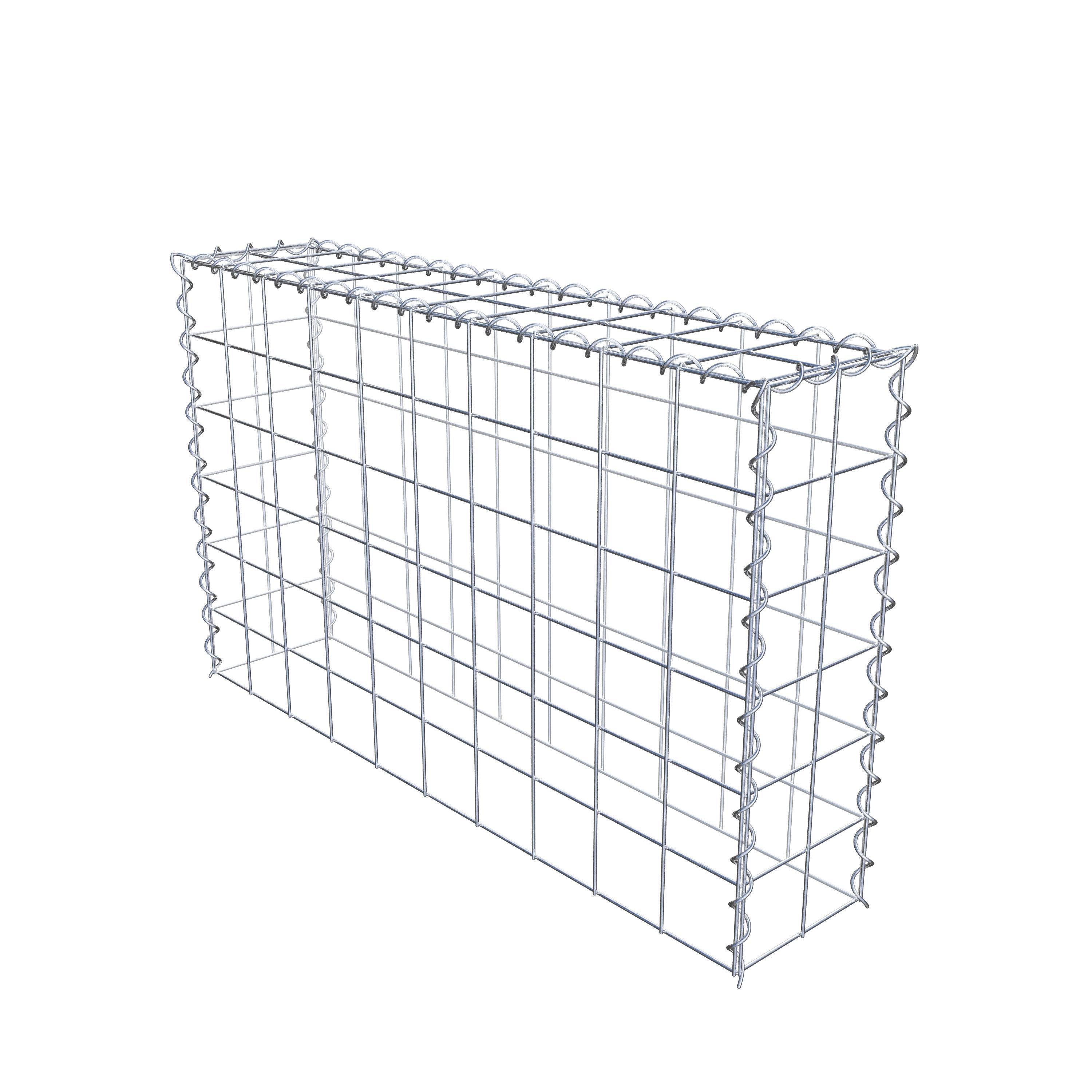 Gabião Tipo 3 100 cm x 60 cm x 20 cm (C x A x P), malhagem 10 cm x 10 cm, espiral