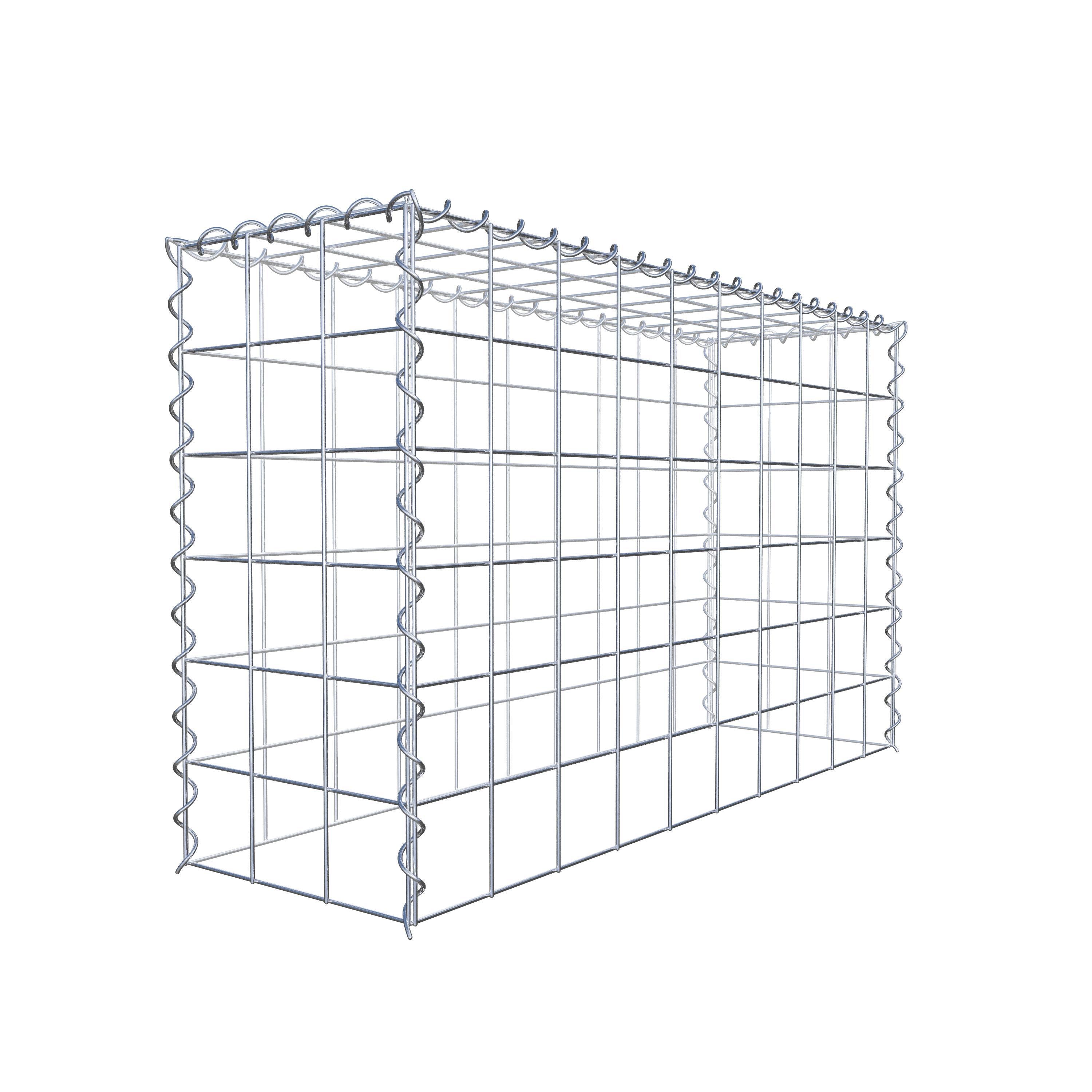 Gabião Tipo 3 100 cm x 60 cm x 30 cm (C x A x P), malhagem 10 cm x 10 cm, espiral