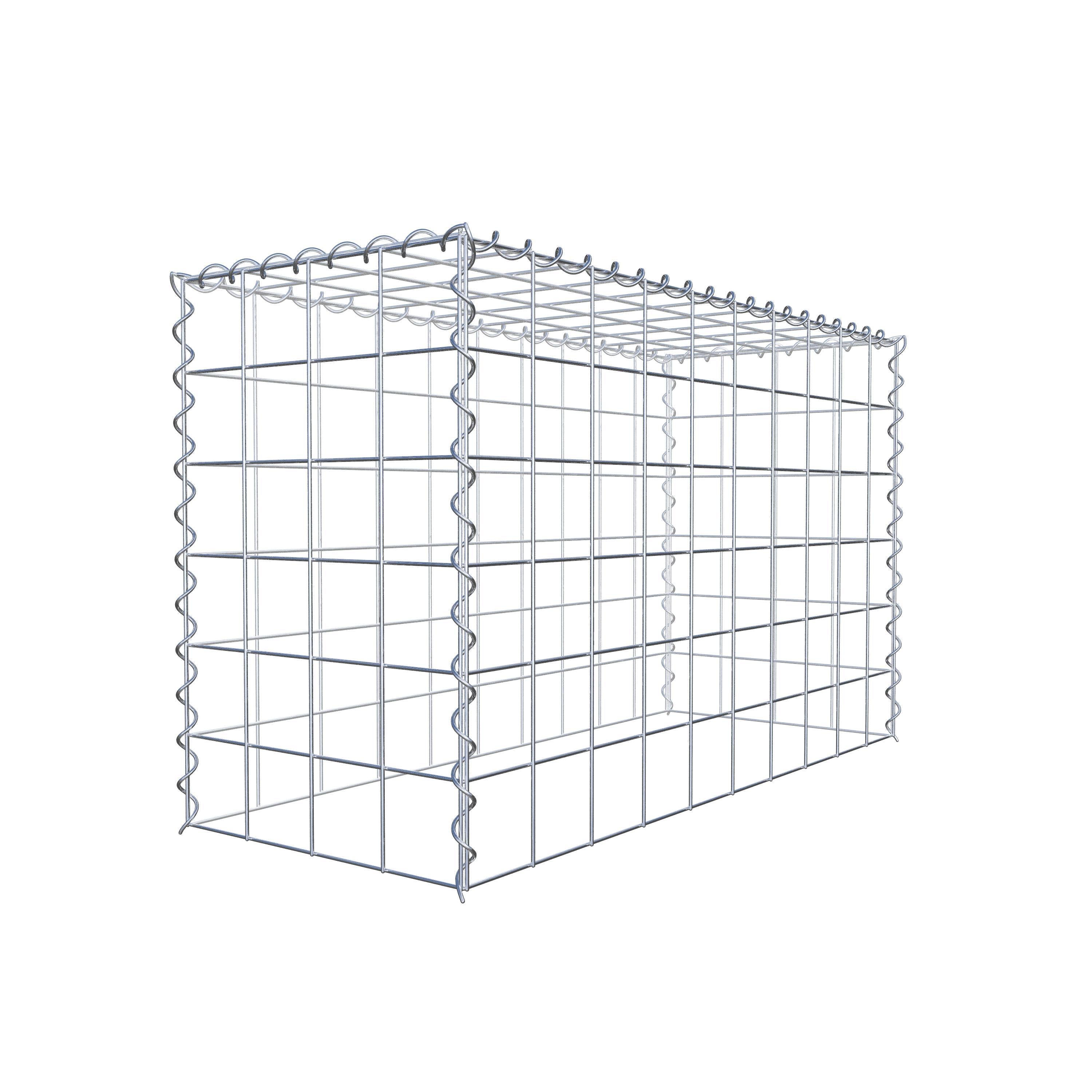 Aangegroeide schanskorf type 3 100 cm x 60 cm x 40 cm (L x H x D), maaswijdte 10 cm x 10 cm, spiraal