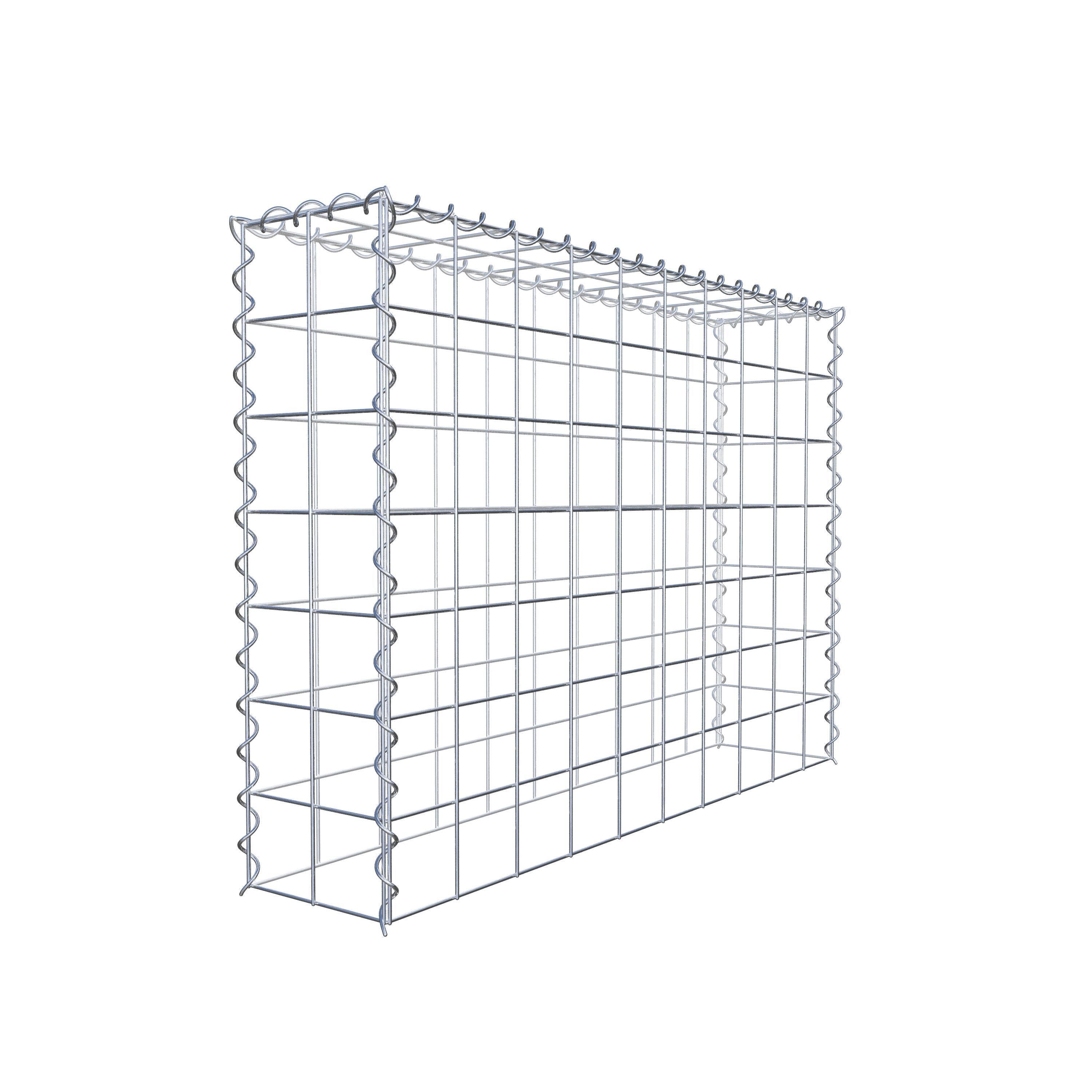 Aangegroeide schanskorf type 3 100 cm x 70 cm x 20 cm (L x H x D), maaswijdte 10 cm x 10 cm, spiraal