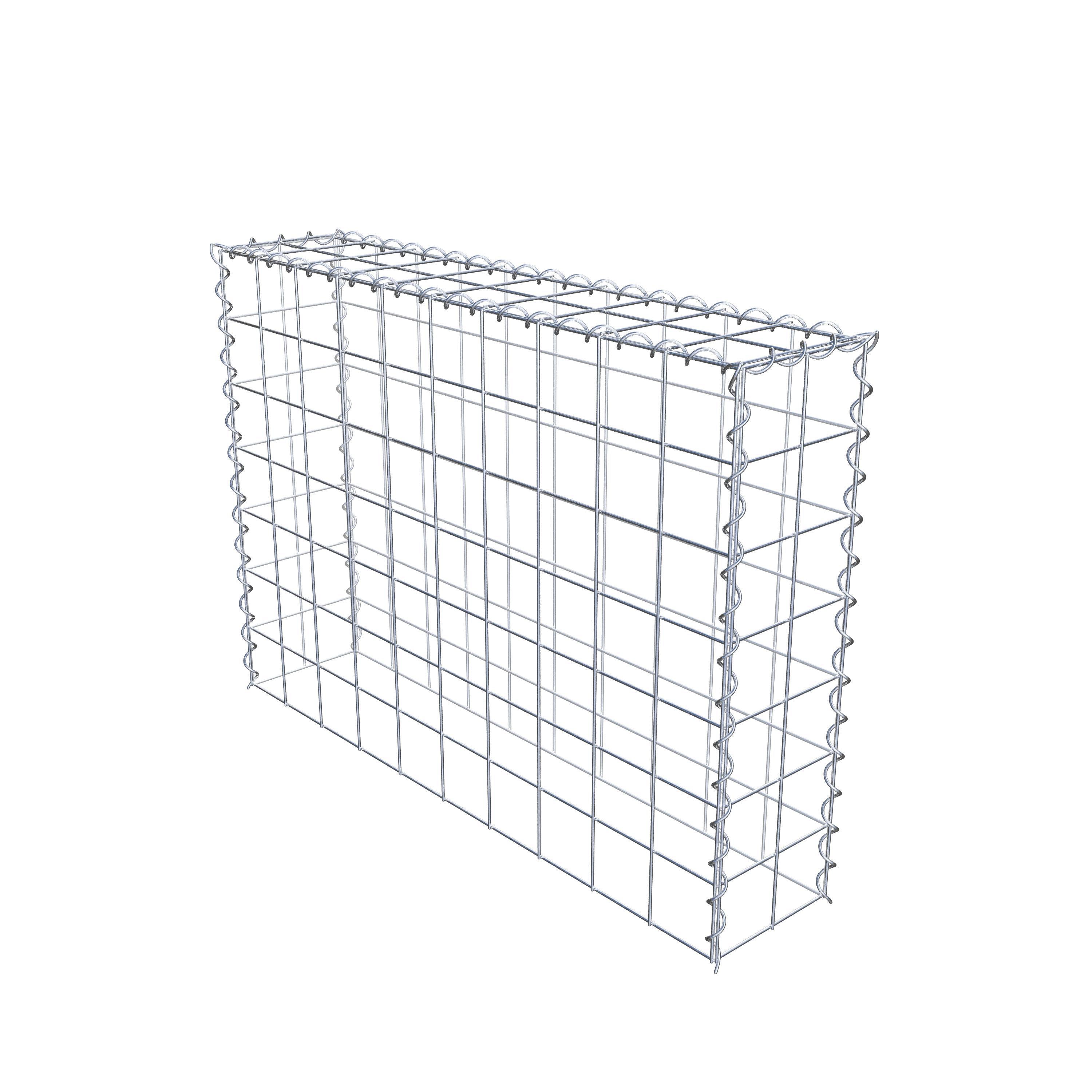 Grown-on gabion type 3 100 cm x 70 cm x 20 cm (L x H x D), mesh size 10 cm x 10 cm, spiral