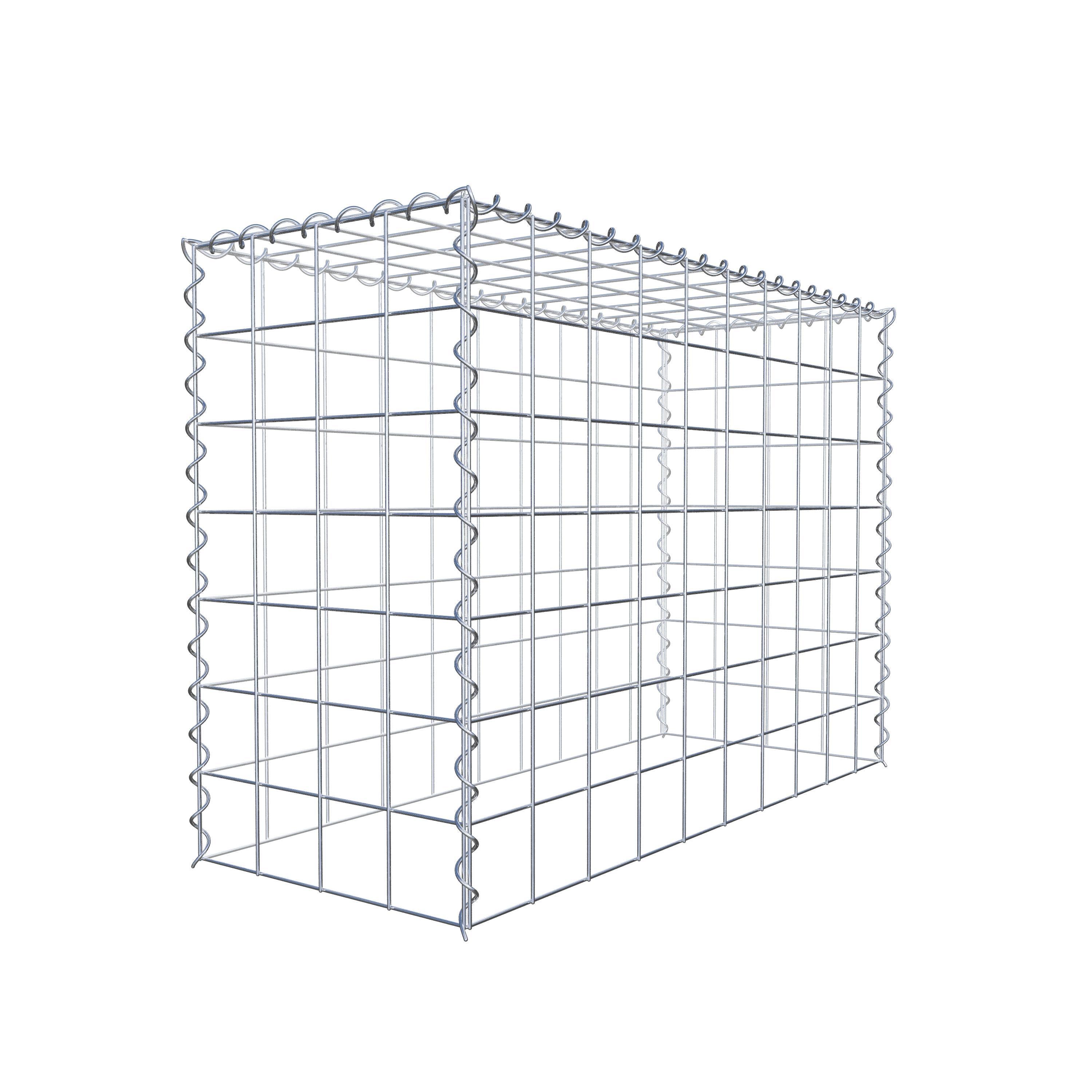 Aangegroeide schanskorf type 3 100 cm x 70 cm x 40 cm (L x H x D), maaswijdte 10 cm x 10 cm, spiraal