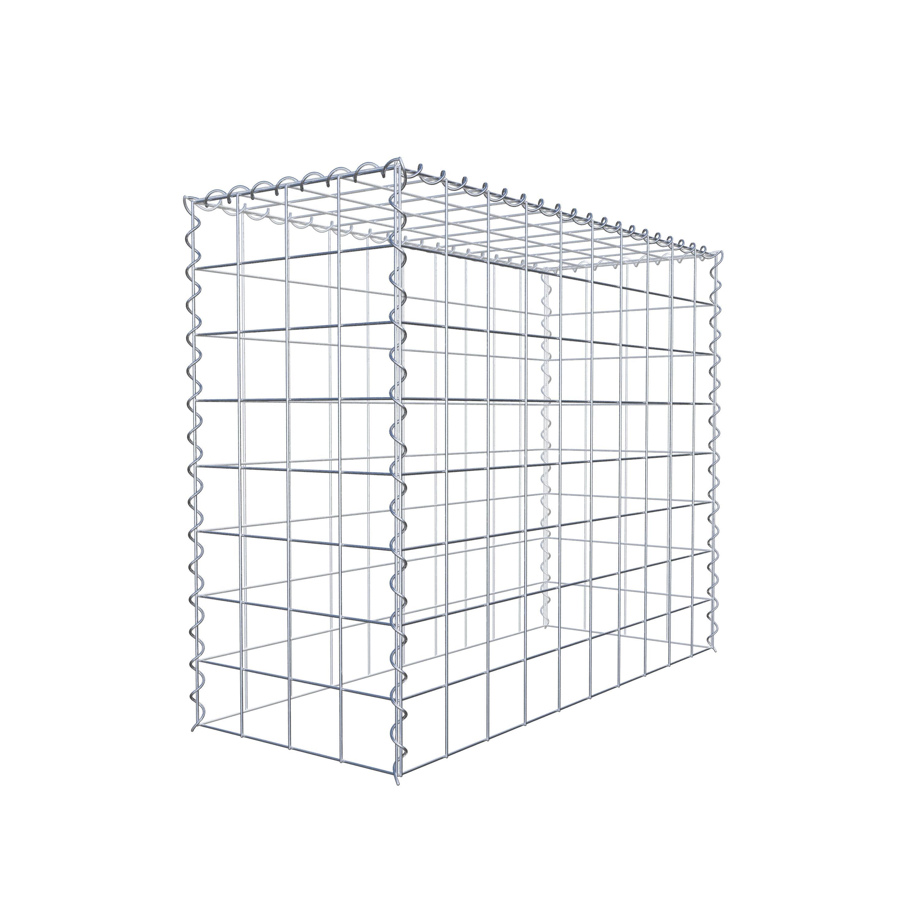 Aangegroeide schanskorf type 3 100 cm x 80 cm x 40 cm (L x H x D), maaswijdte 10 cm x 10 cm, spiraal