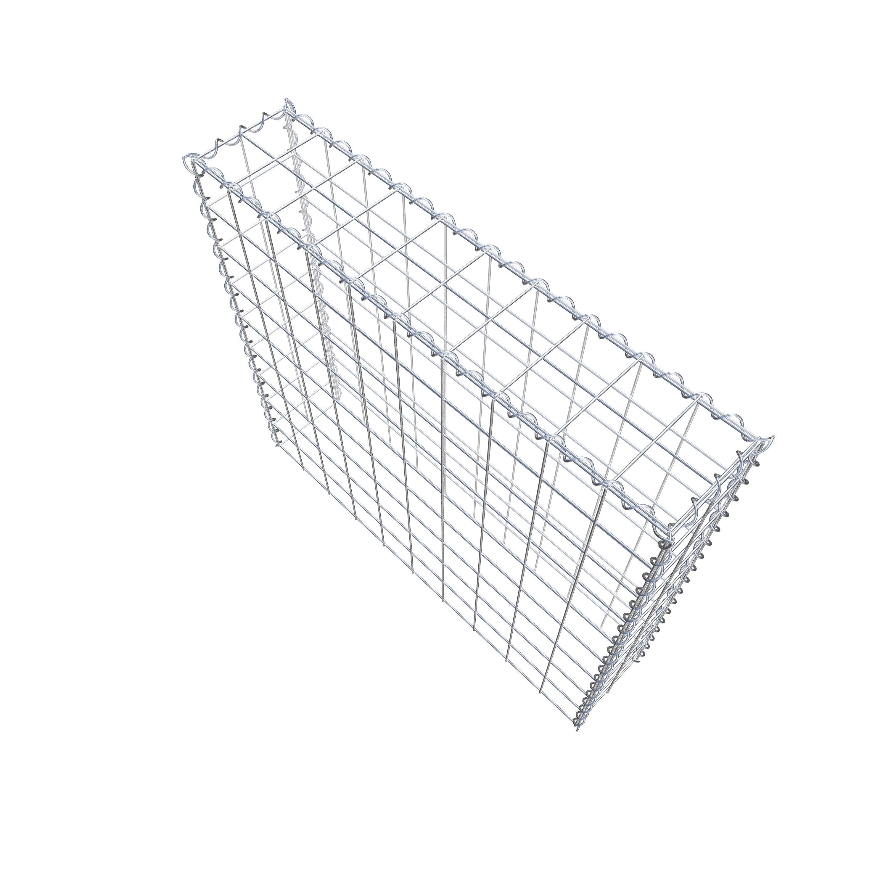 Opvokset gabion type 3 100 cm x 90 cm x 20 cm (L x H x D), maskestørrelse 10 cm x 10 cm, spiral