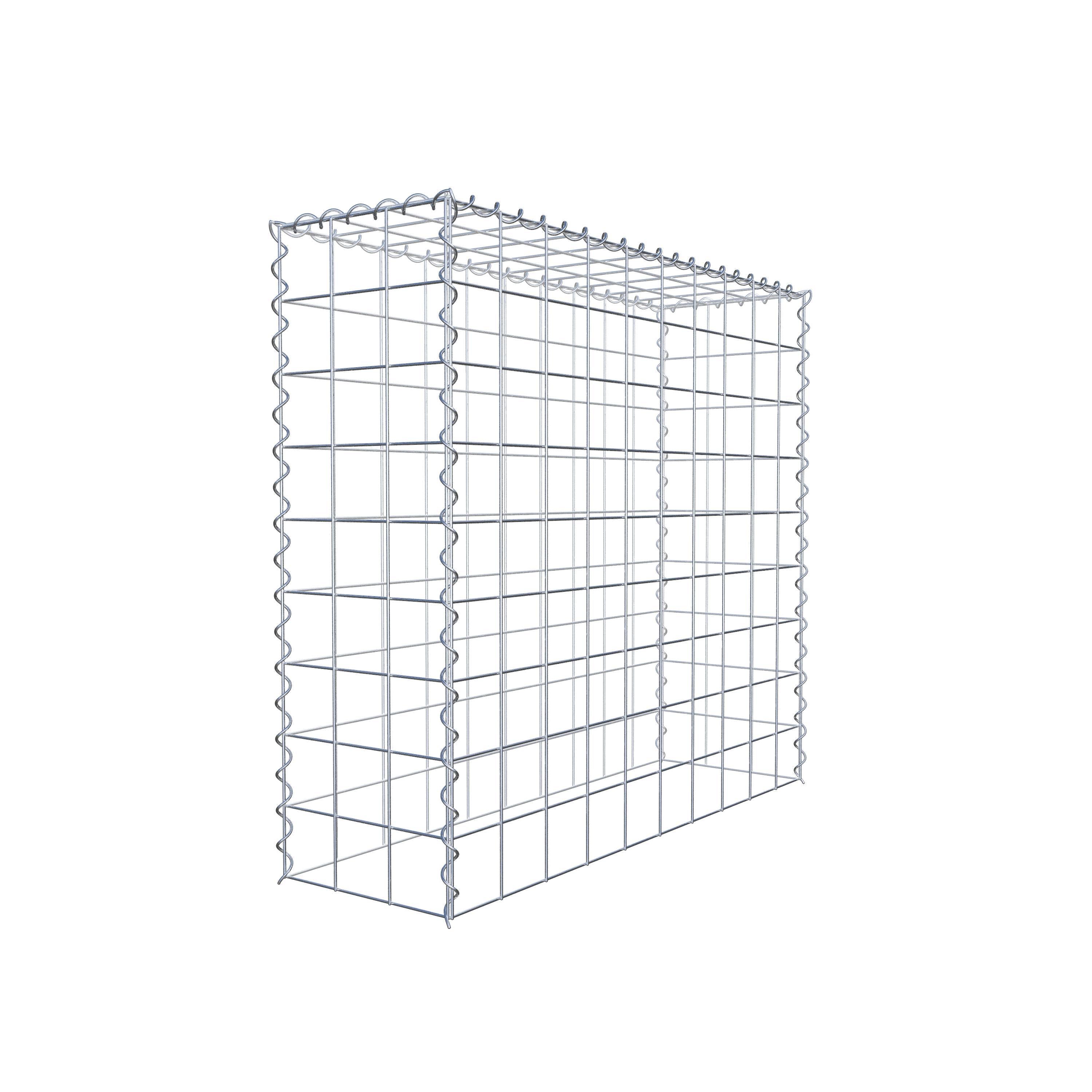 Aangegroeide schanskorf type 3 100 cm x 90 cm x 30 cm (L x H x D), maaswijdte 10 cm x 10 cm, spiraal