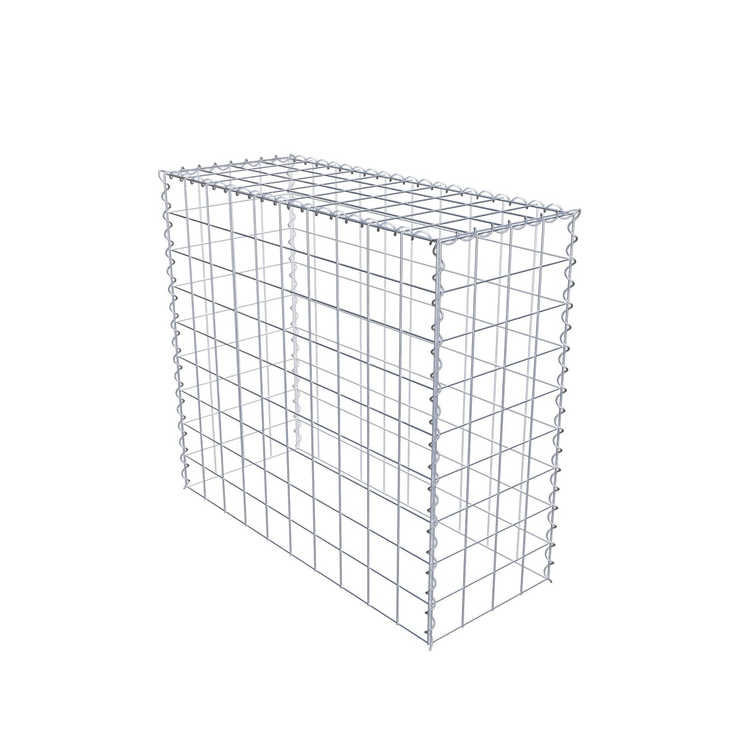 Gabion rapporté type 3 100 cm x 90 cm x 40 cm (L x H x P), mailles 10 cm x 10 cm, spirale