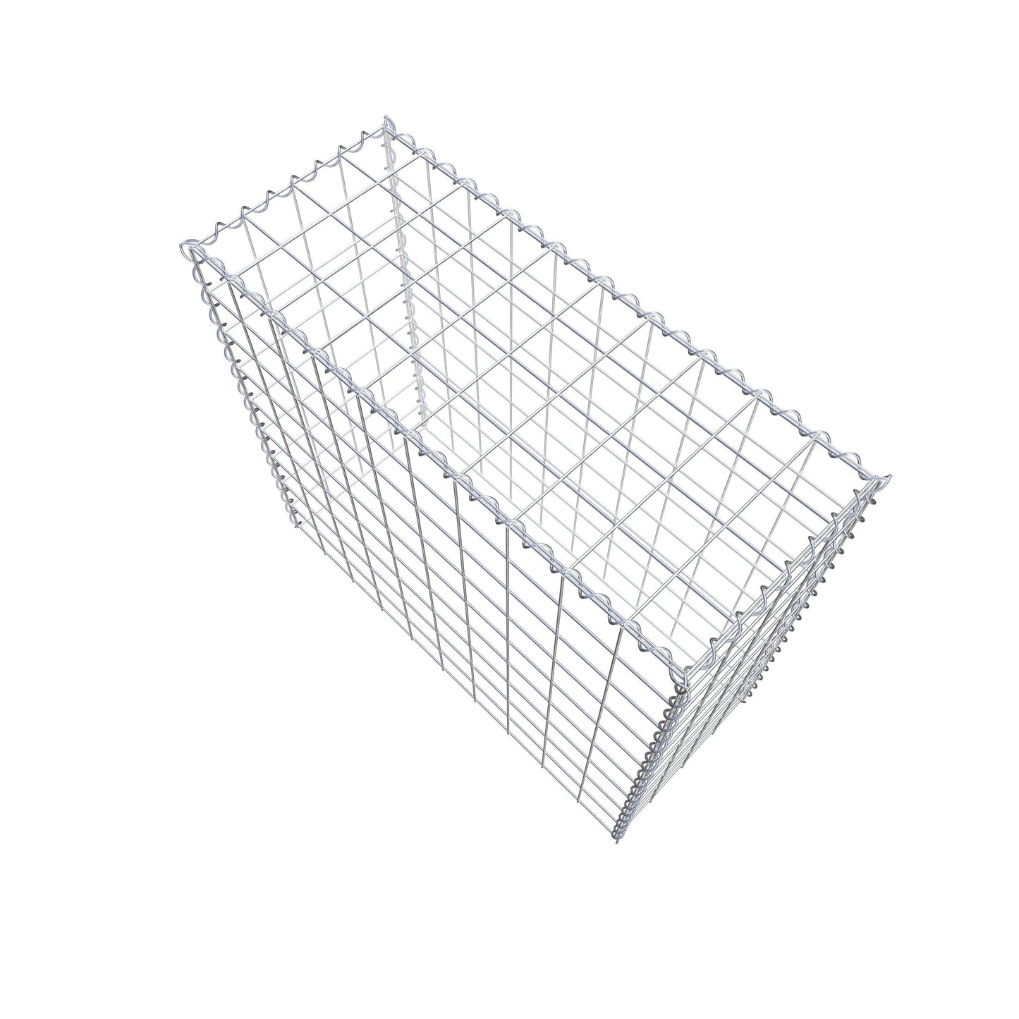 Gabion rapporté type 3 100 cm x 90 cm x 40 cm (L x H x P), mailles 10 cm x 10 cm, spirale