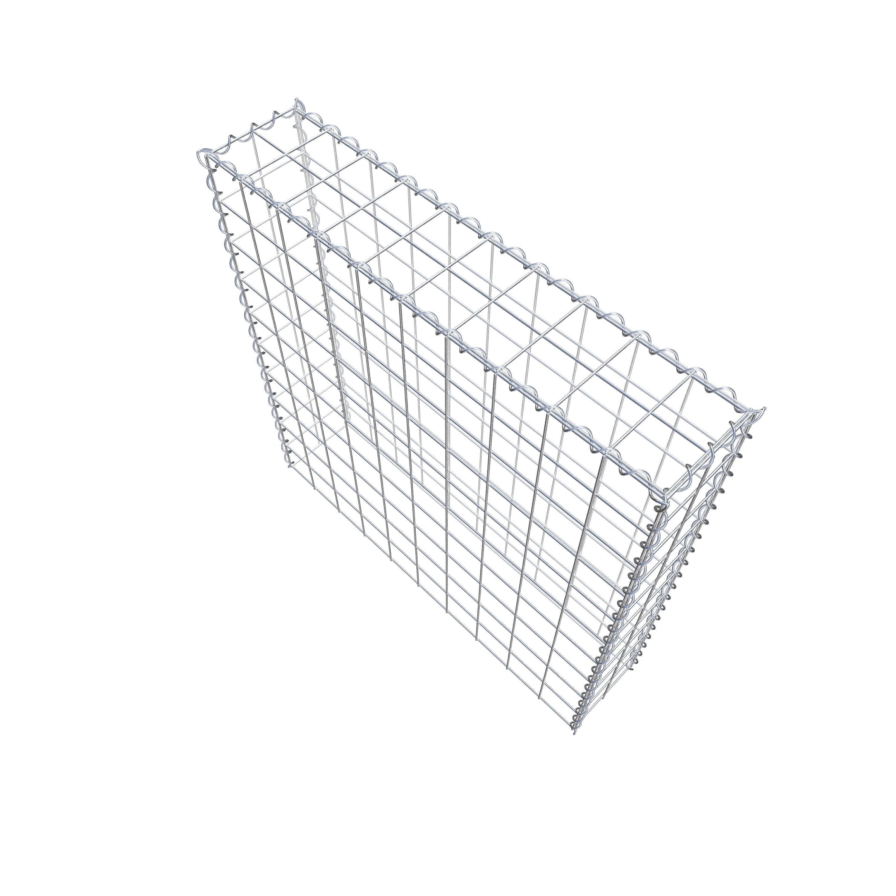 Opvokset gabion type 3 100 cm x 100 cm x 20 cm (L x H x D), maskestørrelse 10 cm x 10 cm, spiral