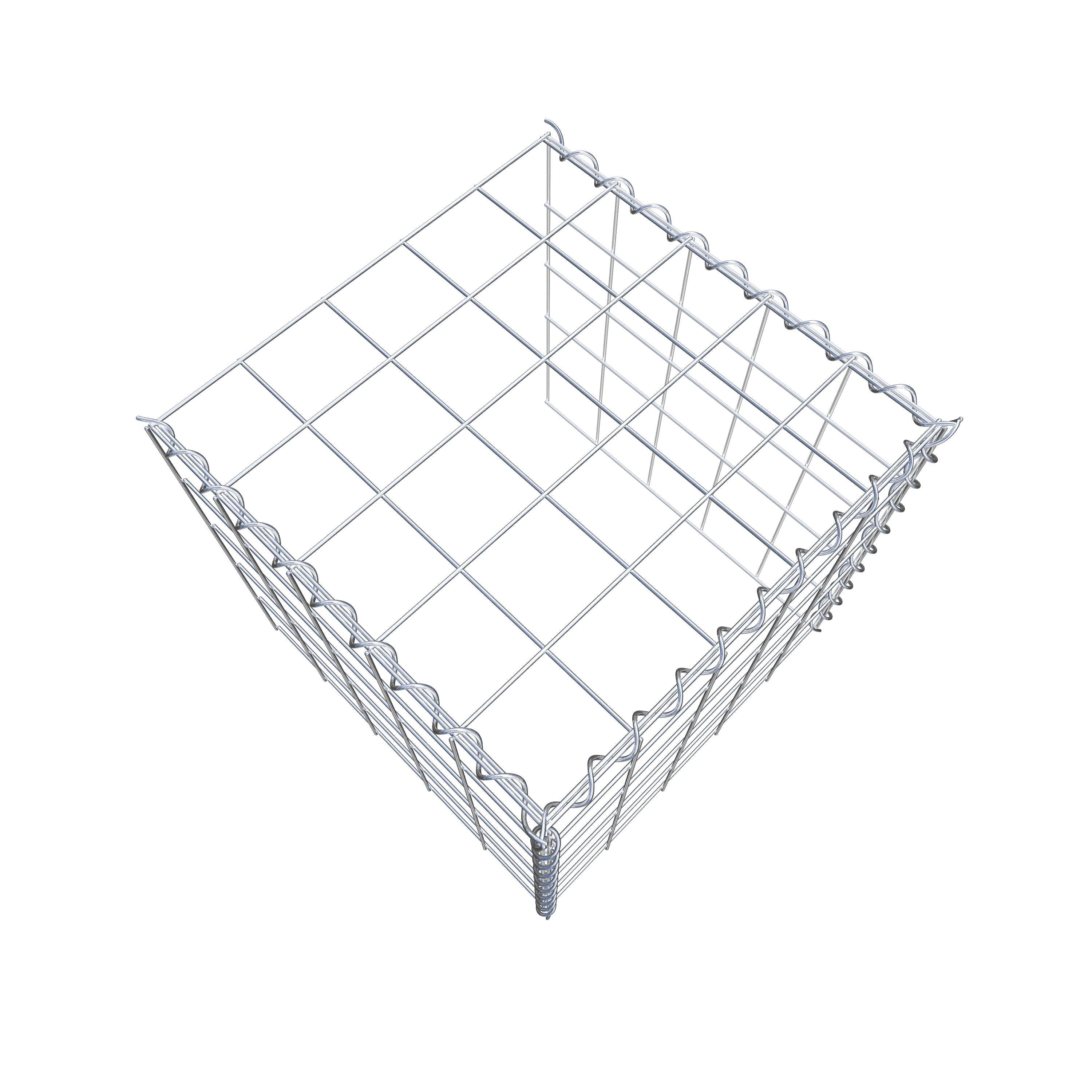 Gabião tipo 4 50 cm x 50 cm x 50 cm (C x A x P), malhagem 10 cm x 10 cm, espiral