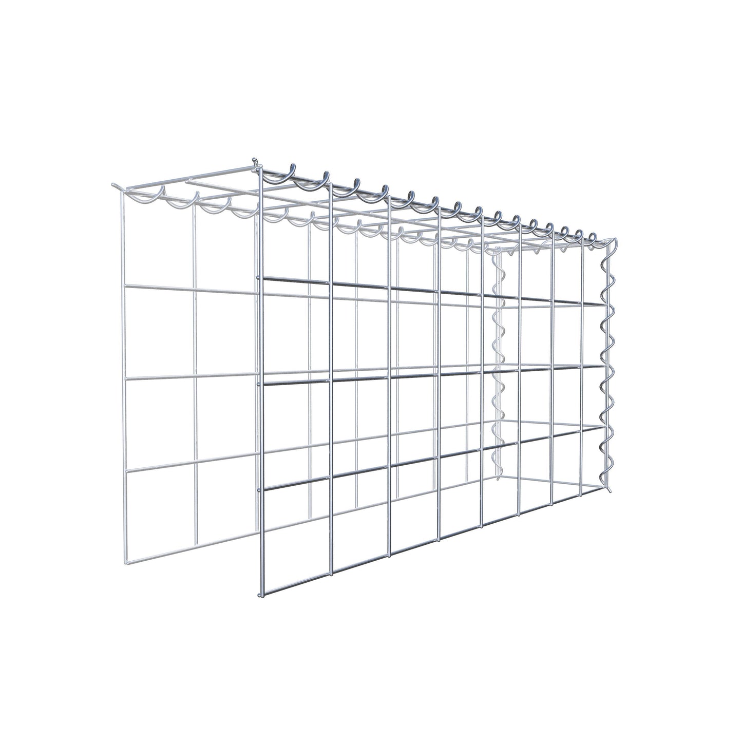 Gabbione aggiuntivo tipo 4 80 cm x 40 cm x 20 cm (L x H x P), dimensione maglia 10 cm x 10 cm, a spirale