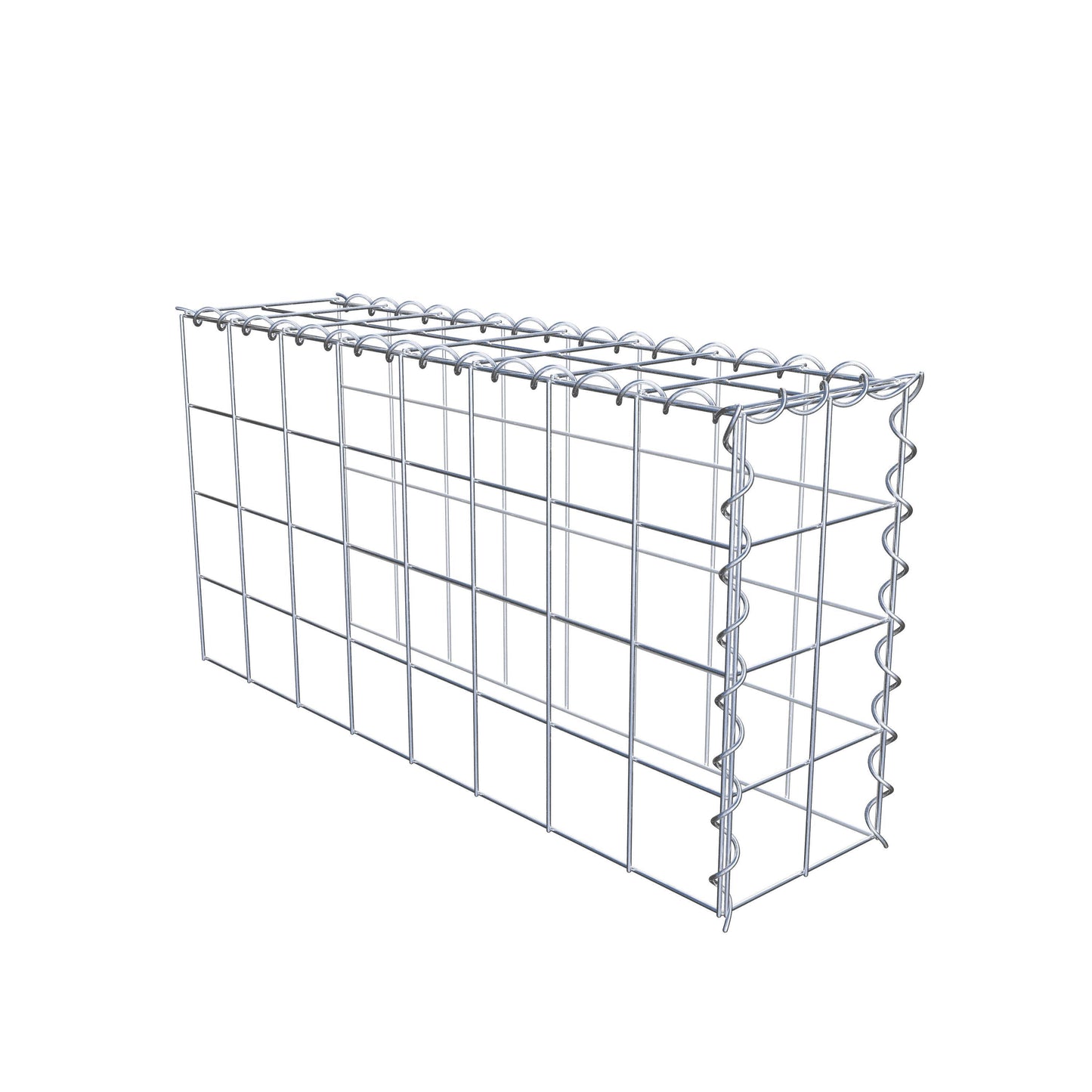 Gabbione aggiuntivo tipo 4 80 cm x 40 cm x 20 cm (L x H x P), dimensione maglia 10 cm x 10 cm, a spirale