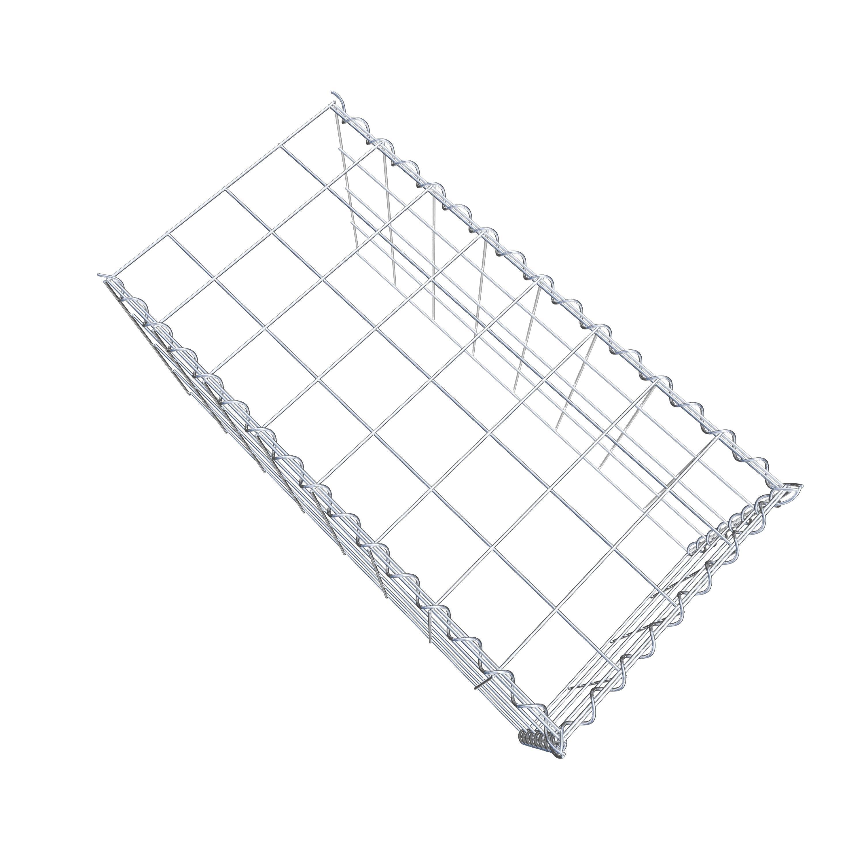 Aangegroeide schanskorf type 4 80 cm x 40 cm x 40 cm (L x H x D), maaswijdte 10 cm x 10 cm, spiraal