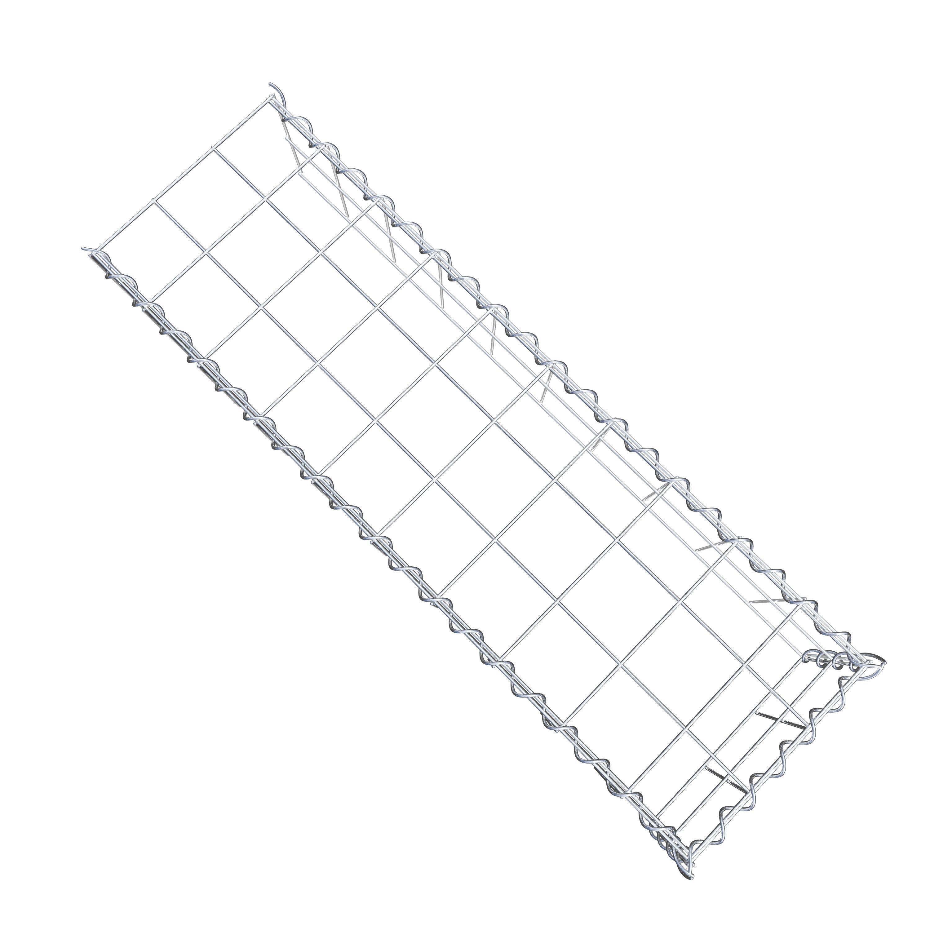 Aangegroeide schanskorf type 4 100 cm x 20 cm x 30 cm (L x H x D), maaswijdte 10 cm x 10 cm, spiraal