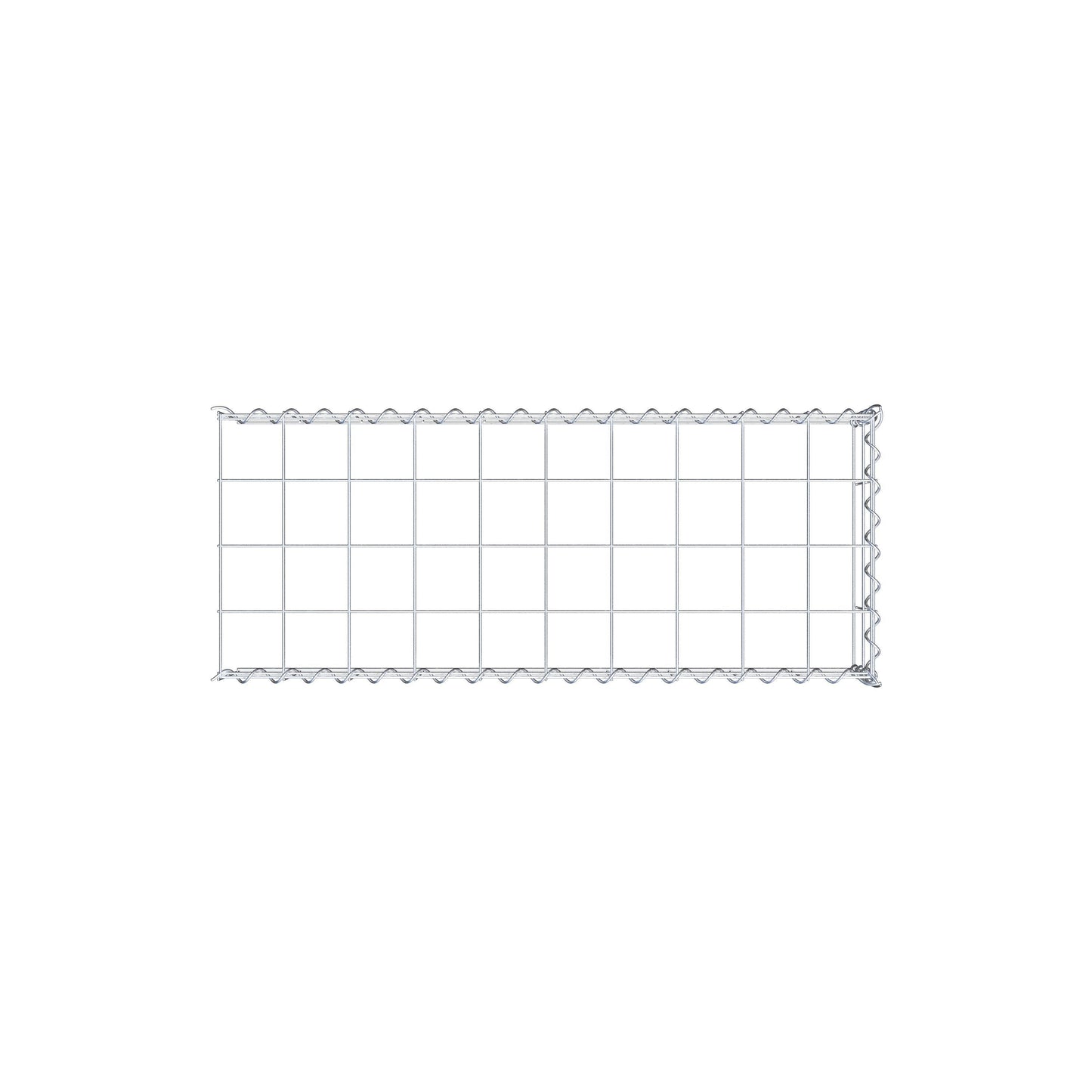 Opvokset gabion type 4 100 cm x 20 cm x 40 cm (L x H x D), maskestørrelse 10 cm x 10 cm, spiral