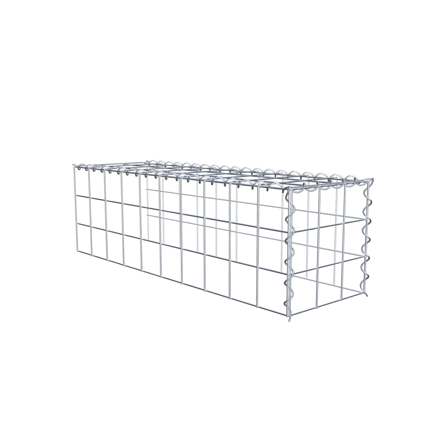 Opvokset gabion type 4 100 cm x 30 cm x 30 cm (L x H x D), maskestørrelse 10 cm x 10 cm, spiral