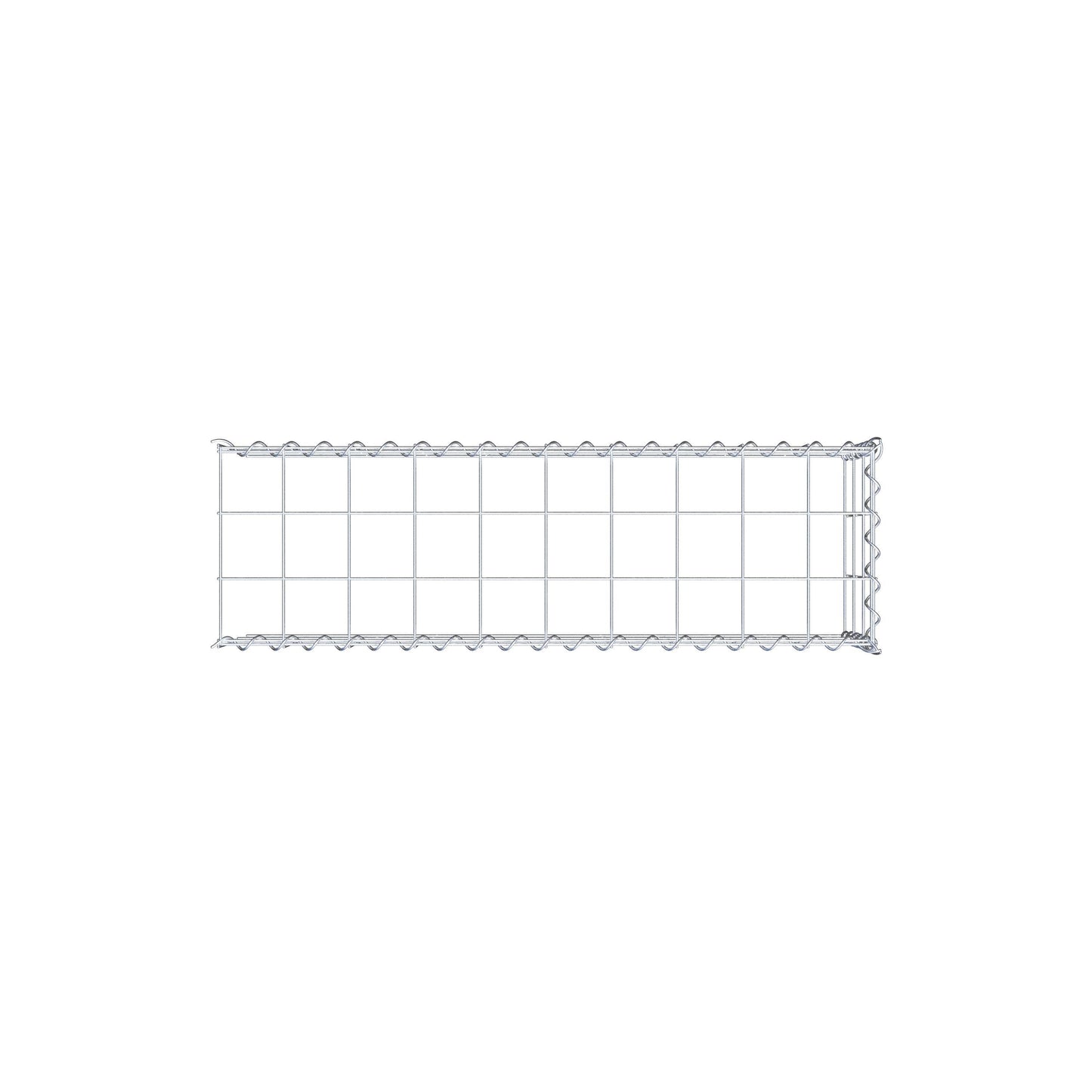 Opvokset gabion type 4 100 cm x 30 cm x 30 cm (L x H x D), maskestørrelse 10 cm x 10 cm, spiral
