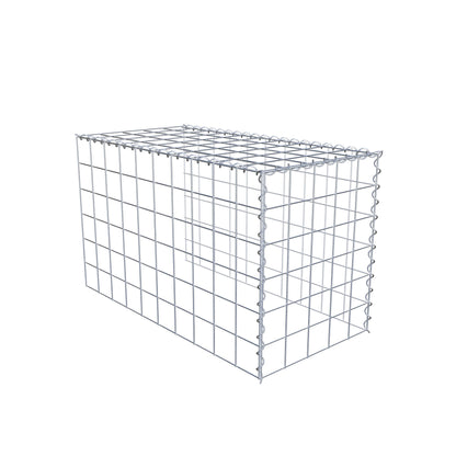 Extra gabion typ 4 100 cm x 60 cm x 50 cm (L x H x D), maskstorlek 10 cm x 10 cm, spiral