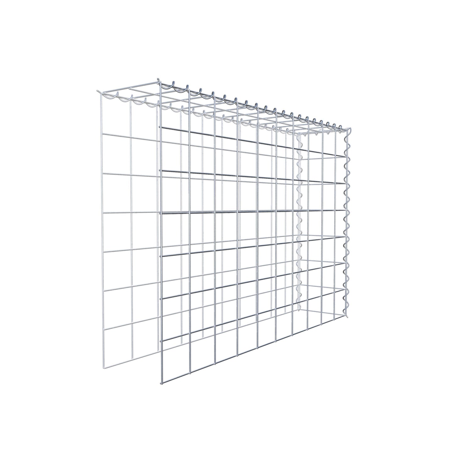 Gabion rapporté type 4 100 cm x 70 cm x 20 cm (L x H x P), mailles 10 cm x 10 cm, spirale