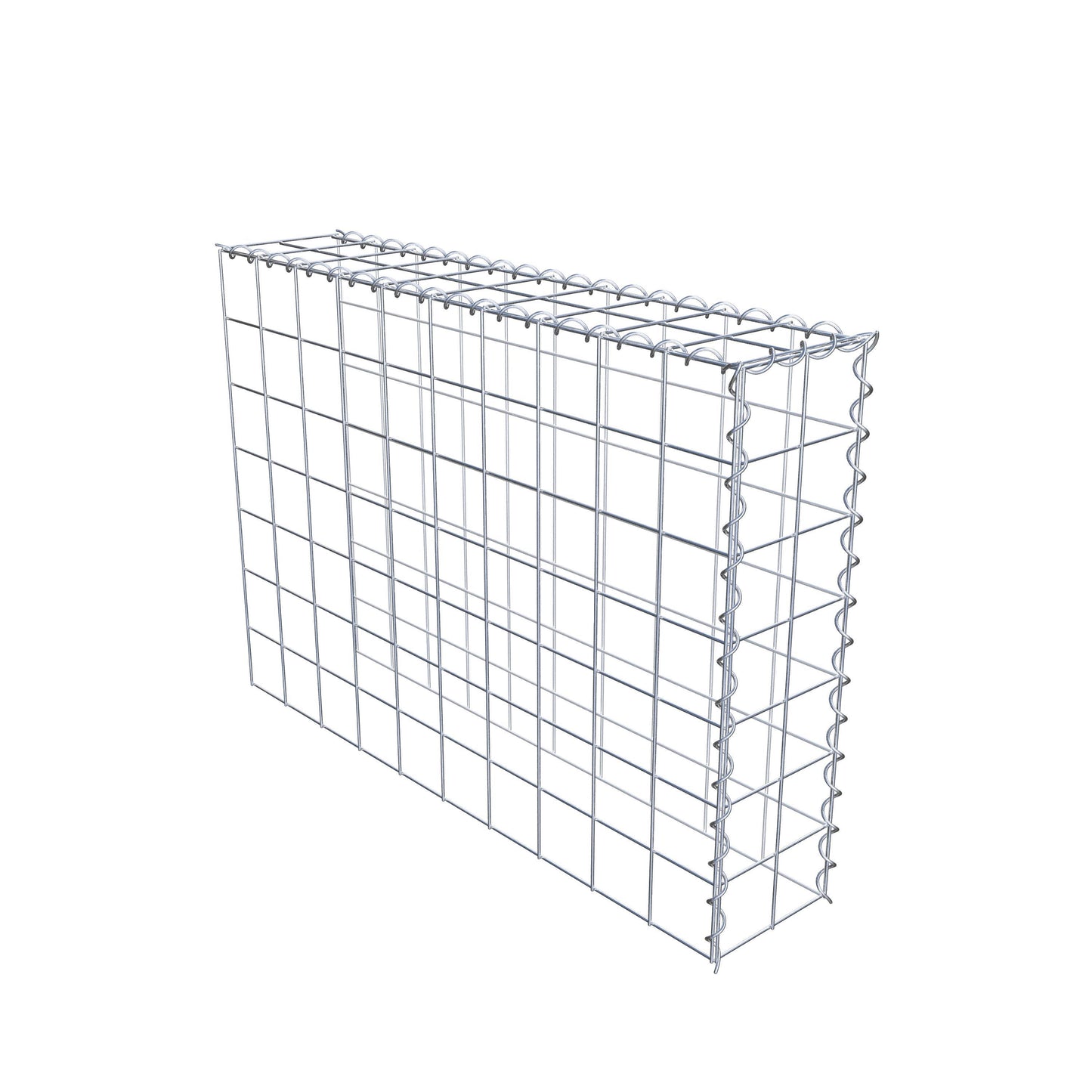 Gabion rapporté type 4 100 cm x 70 cm x 20 cm (L x H x P), mailles 10 cm x 10 cm, spirale