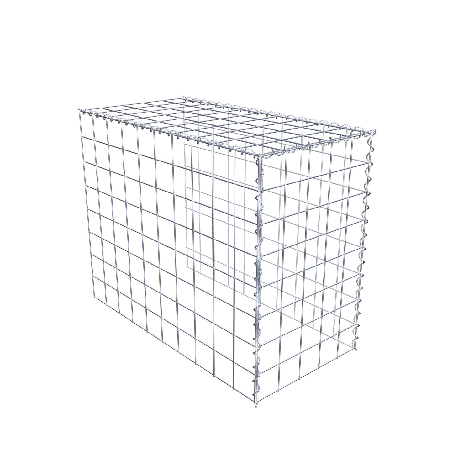 Gabion rapporté type 4 100 cm x 80 cm x 50 cm (L x H x P), mailles 10 cm x 10 cm, spirale