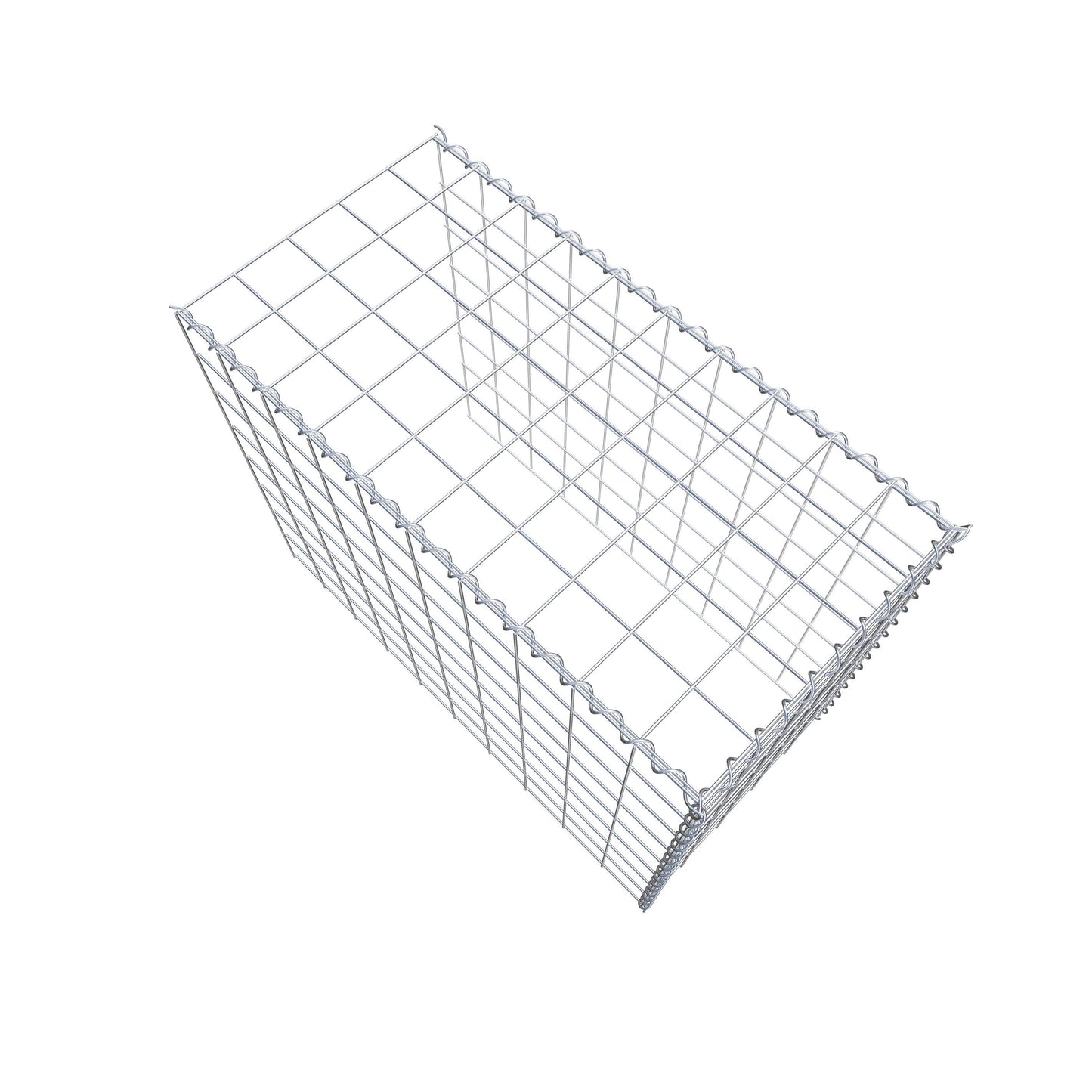 Gabion rapporté type 4 100 cm x 80 cm x 50 cm (L x H x P), mailles 10 cm x 10 cm, spirale