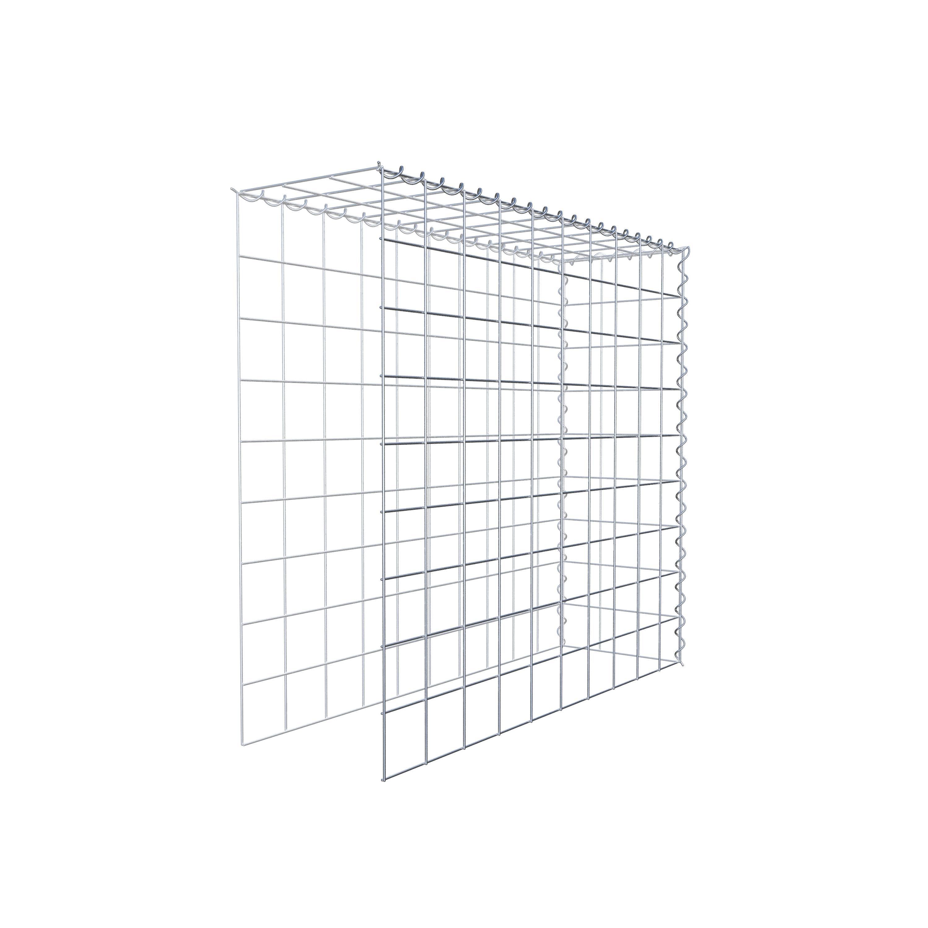 Aangegroeide schanskorf type 4 100 cm x 90 cm x 30 cm (L x H x D), maaswijdte 10 cm x 10 cm, spiraal