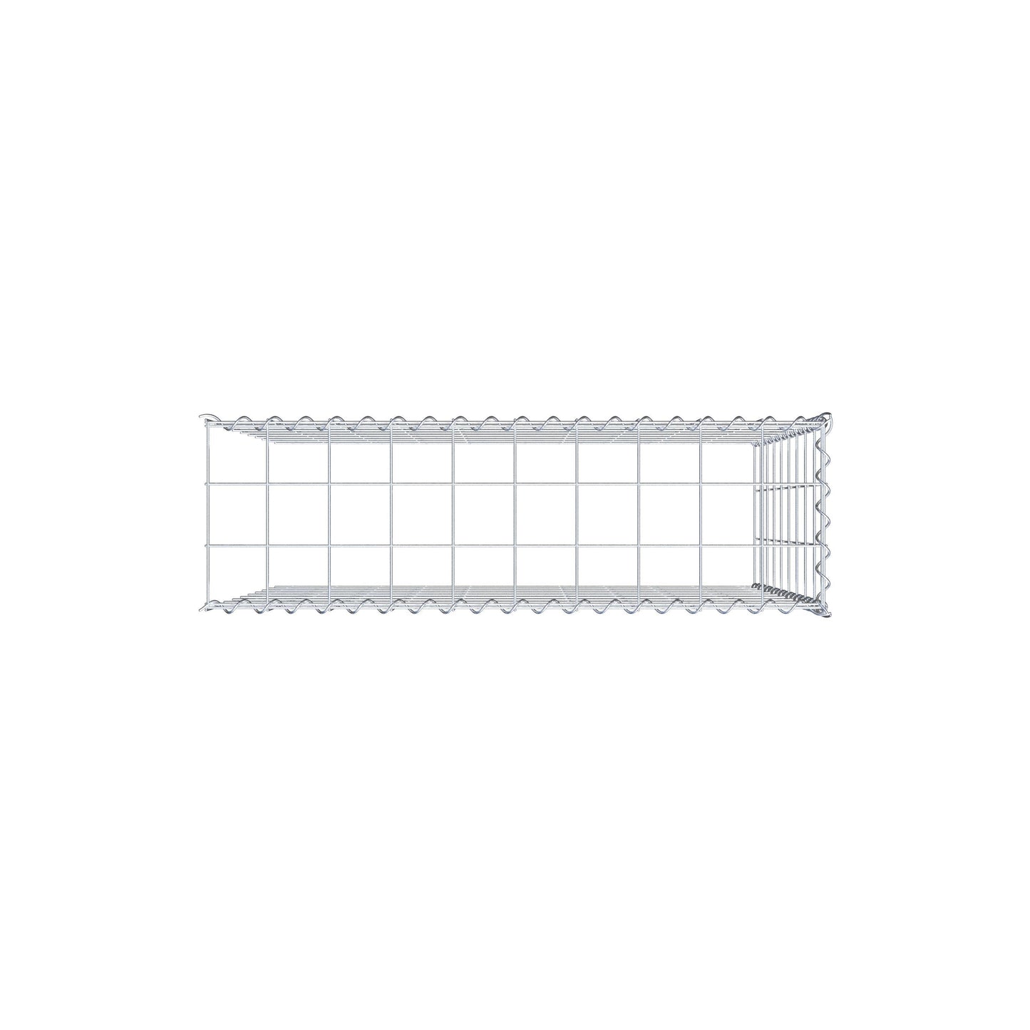 Gabião tipo 4 100 cm x 90 cm x 30 cm (C x A x P), malhagem 10 cm x 10 cm, espiral