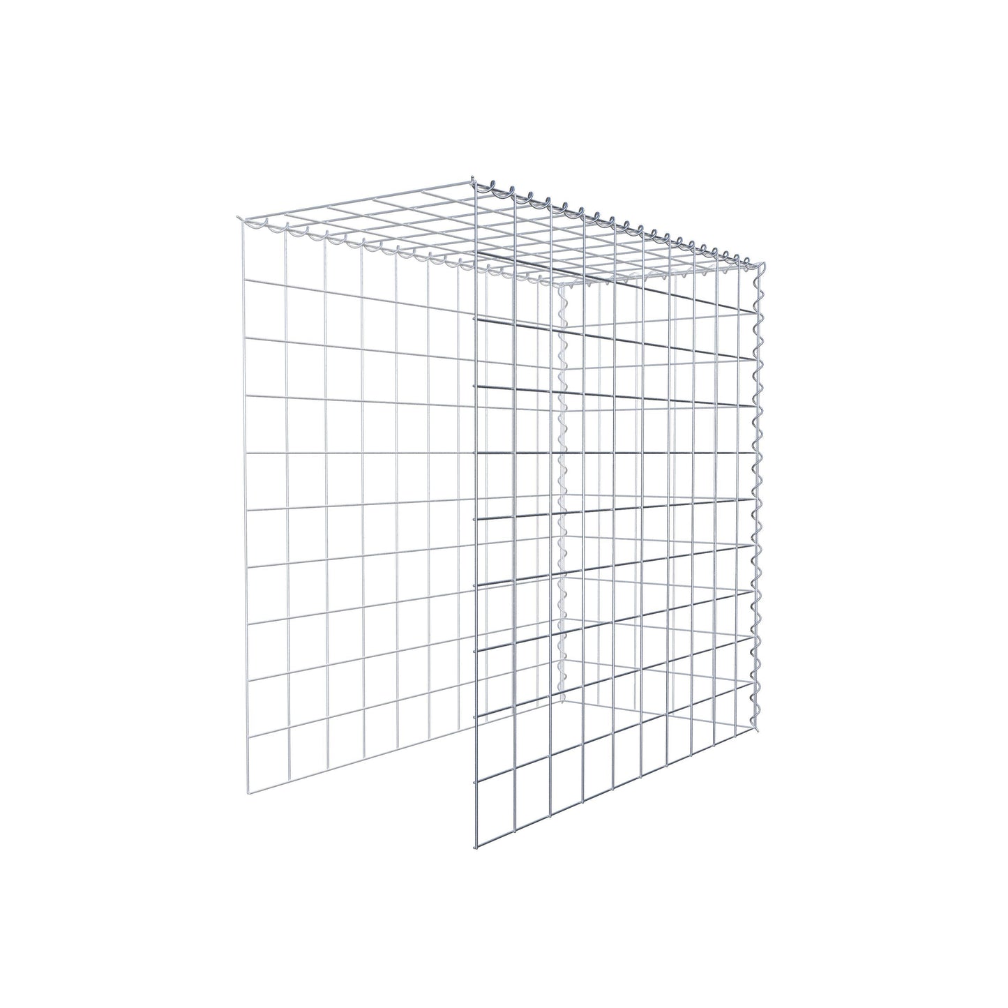 Gabion rapporté type 4 100 cm x 100 cm x 50 cm (L x H x P), mailles 10 cm x 10 cm, spirale