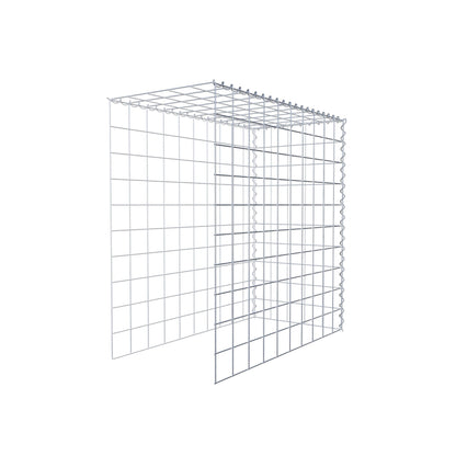 Gabion rapporté type 4 100 cm x 100 cm x 50 cm (L x H x P), mailles 10 cm x 10 cm, spirale