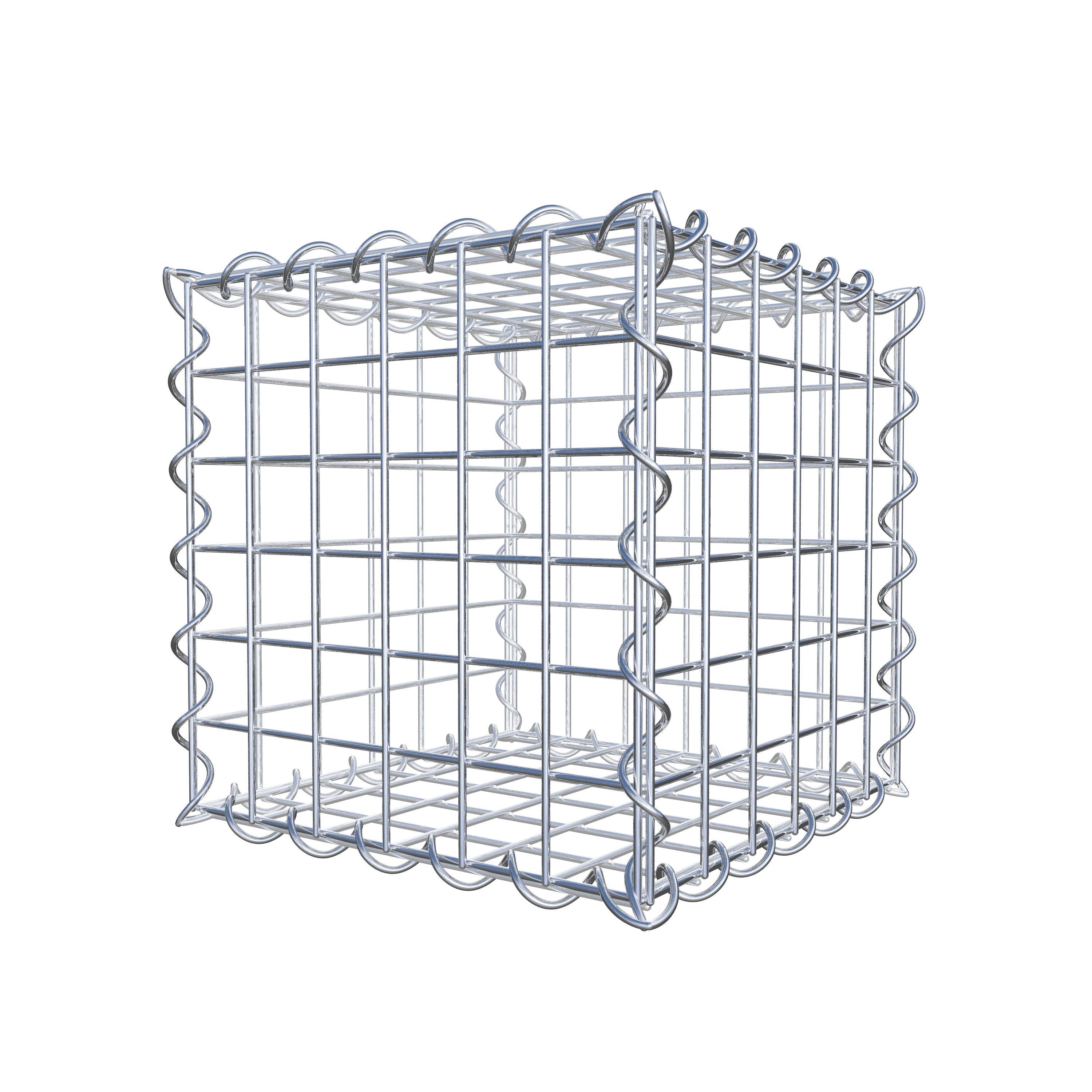 Gabião 30 cm x 30 cm x 30 cm (C x A x P), malhagem 5 cm x 5 cm, espiral