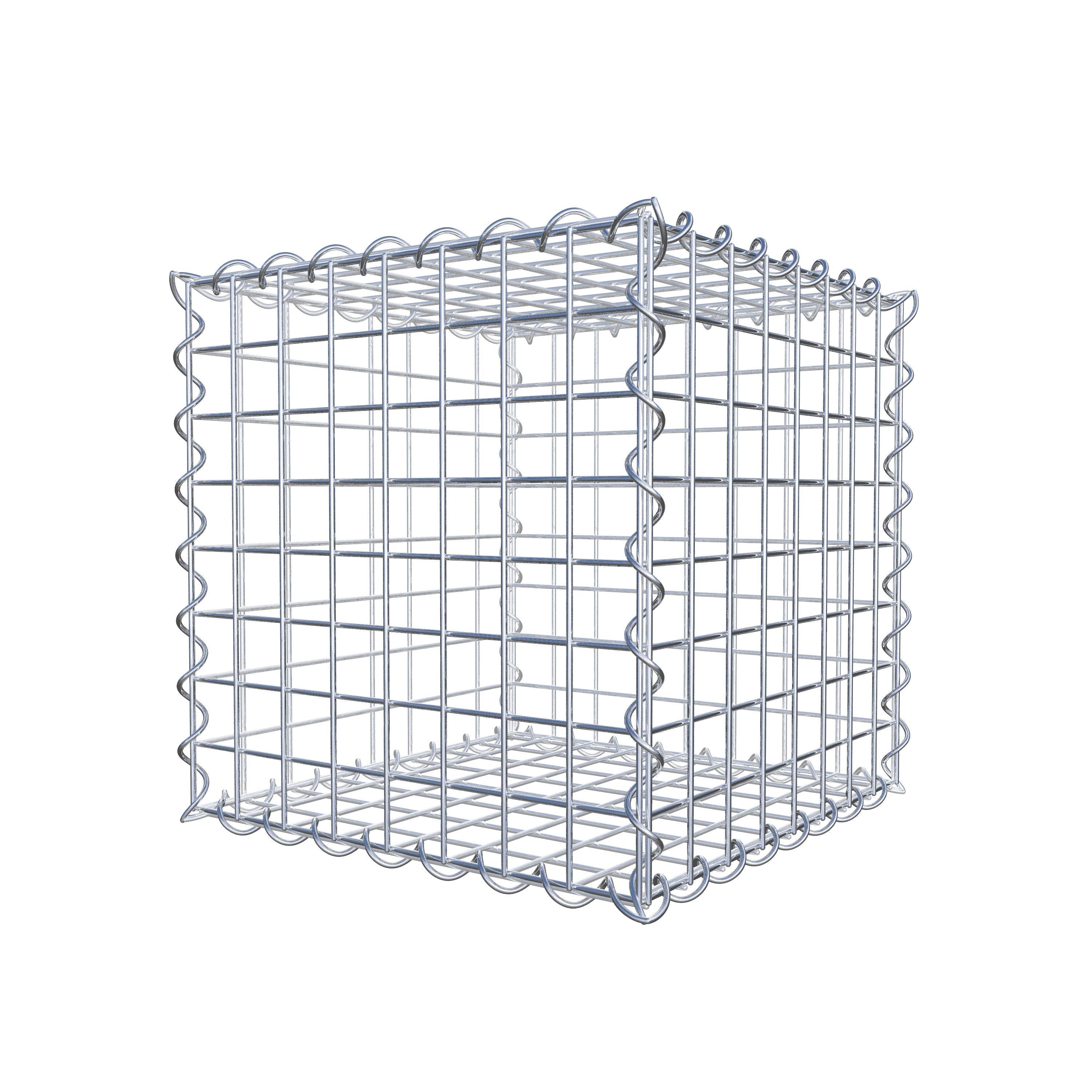 Schanskorf 40 cm x 40 cm x 40 cm (L x H x D), maaswijdte 5 cm x 5 cm, spiraal