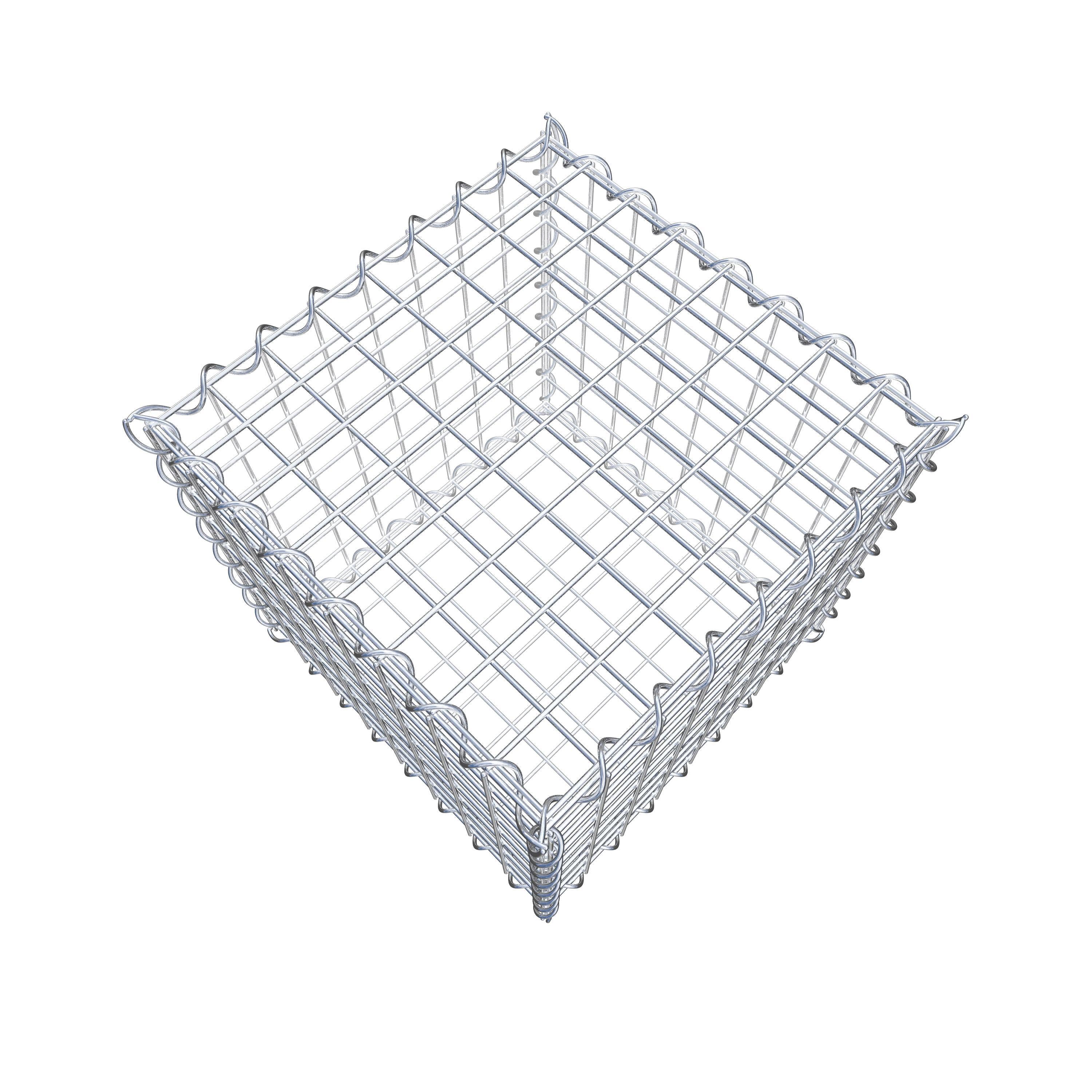 Schanskorf 40 cm x 40 cm x 40 cm (L x H x D), maaswijdte 5 cm x 5 cm, spiraal