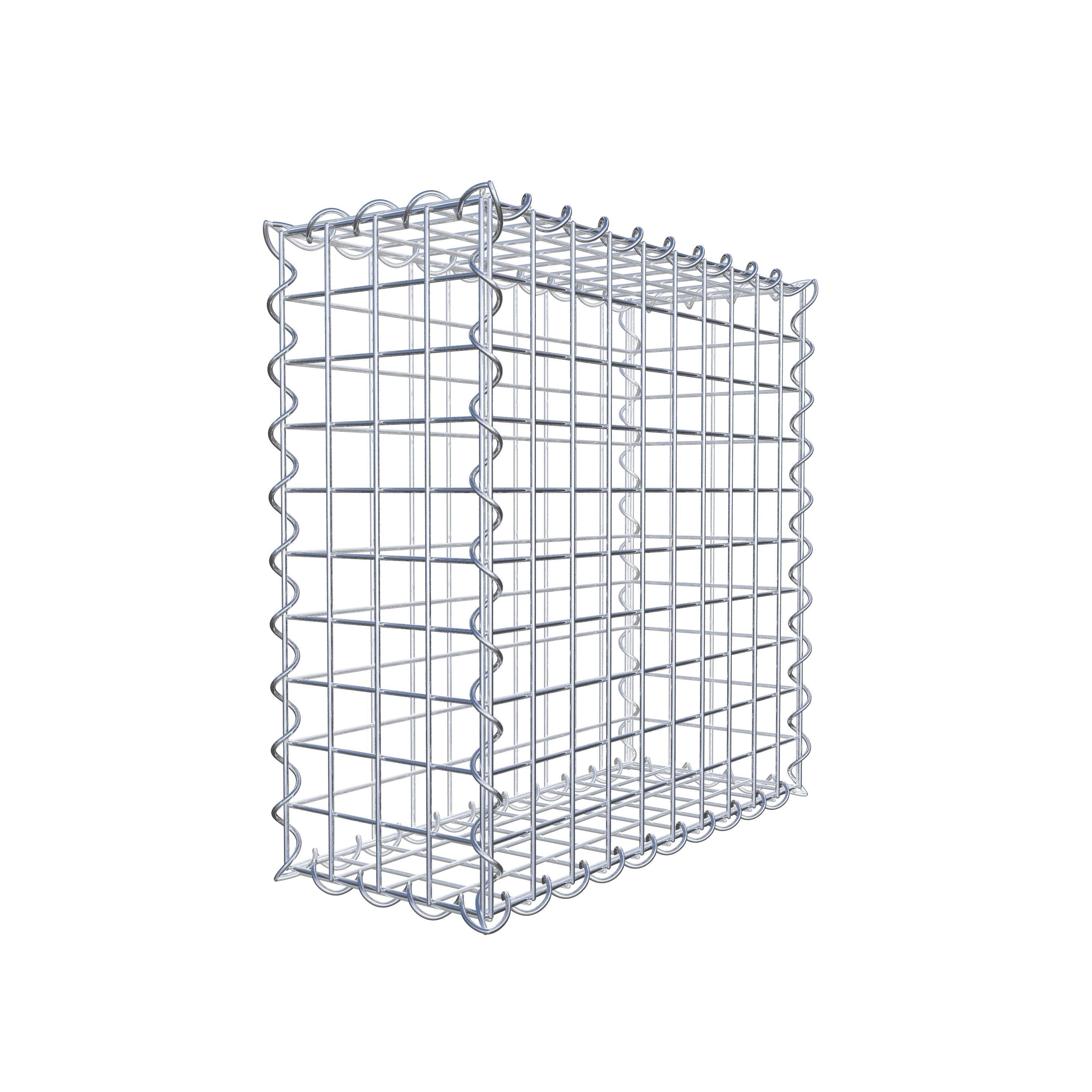 Schanskorf 50 cm x 50 cm x 20 cm (L x H x D), maaswijdte 5 cm x 5 cm, spiraal