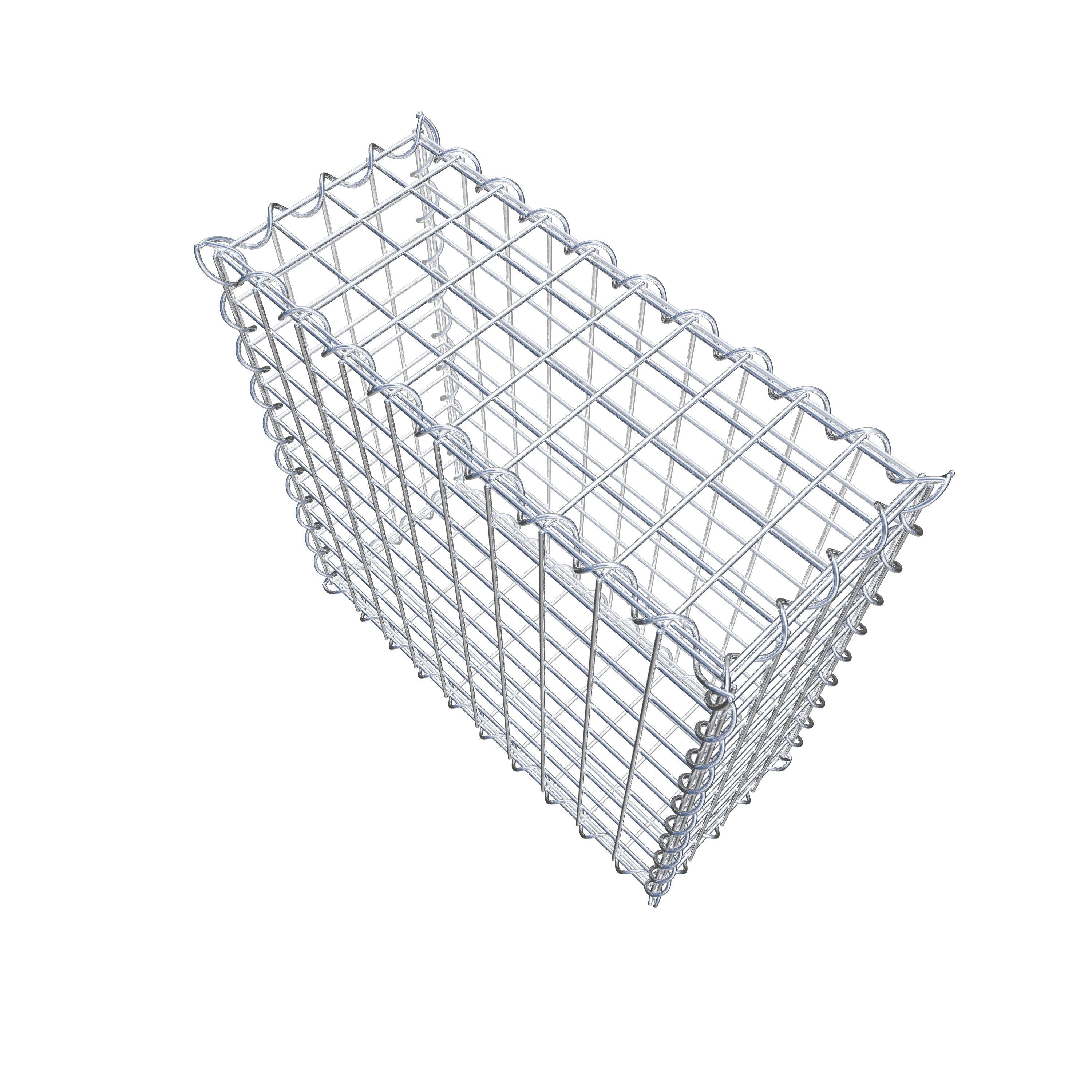 Gabion 50 cm x 50 cm x 20 cm (L x H x D), maskestørrelse 5 cm x 5 cm, spiral