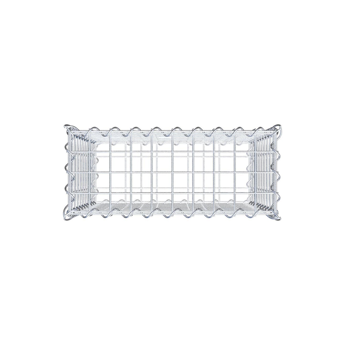 Gavión 50 cm x 50 cm x 20 cm (L x A x P), luz de malla 5 cm x 5 cm, en espiral