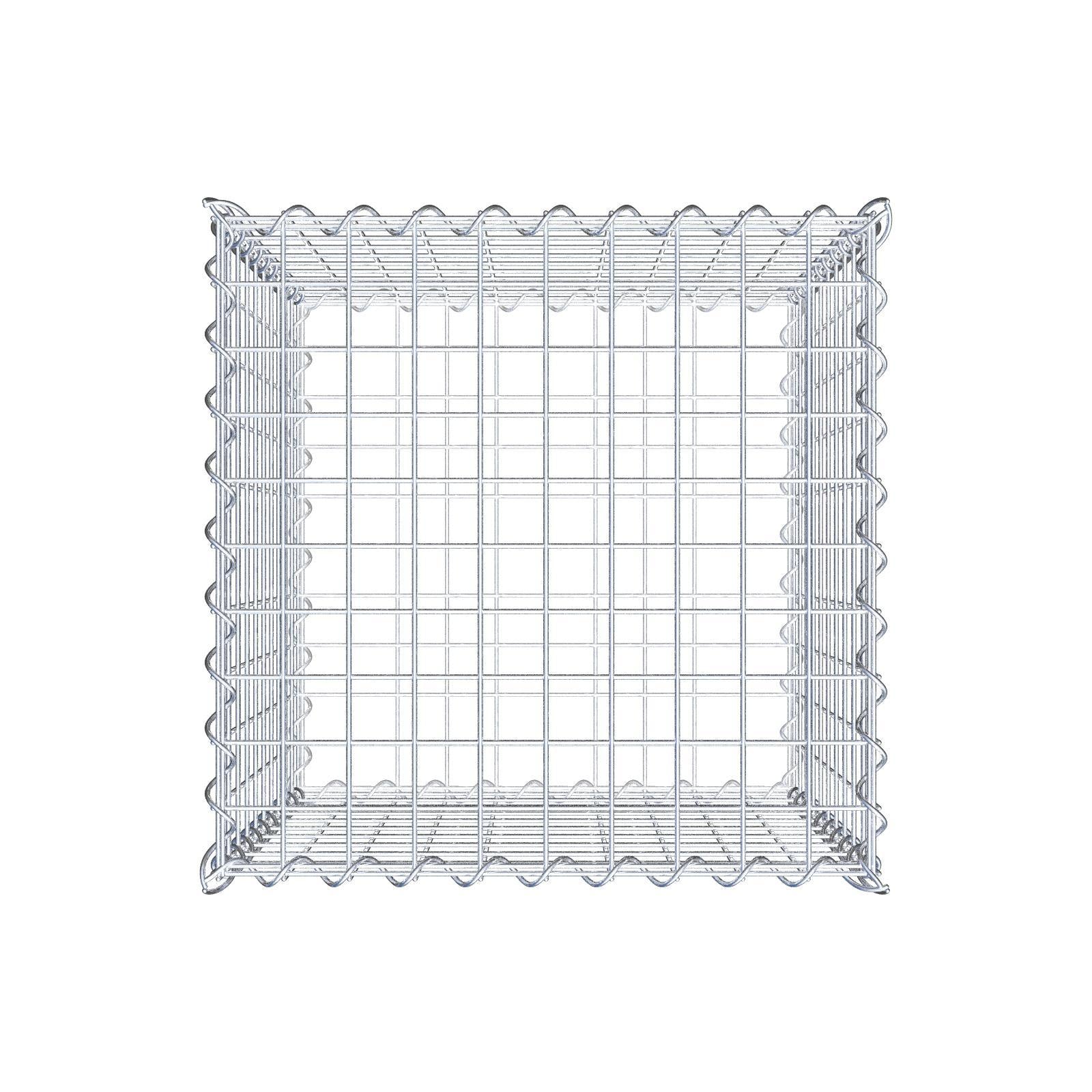 Gabião 50 cm x 50 cm x 50 cm (C x A x P), malhagem 5 cm x 5 cm, espiral