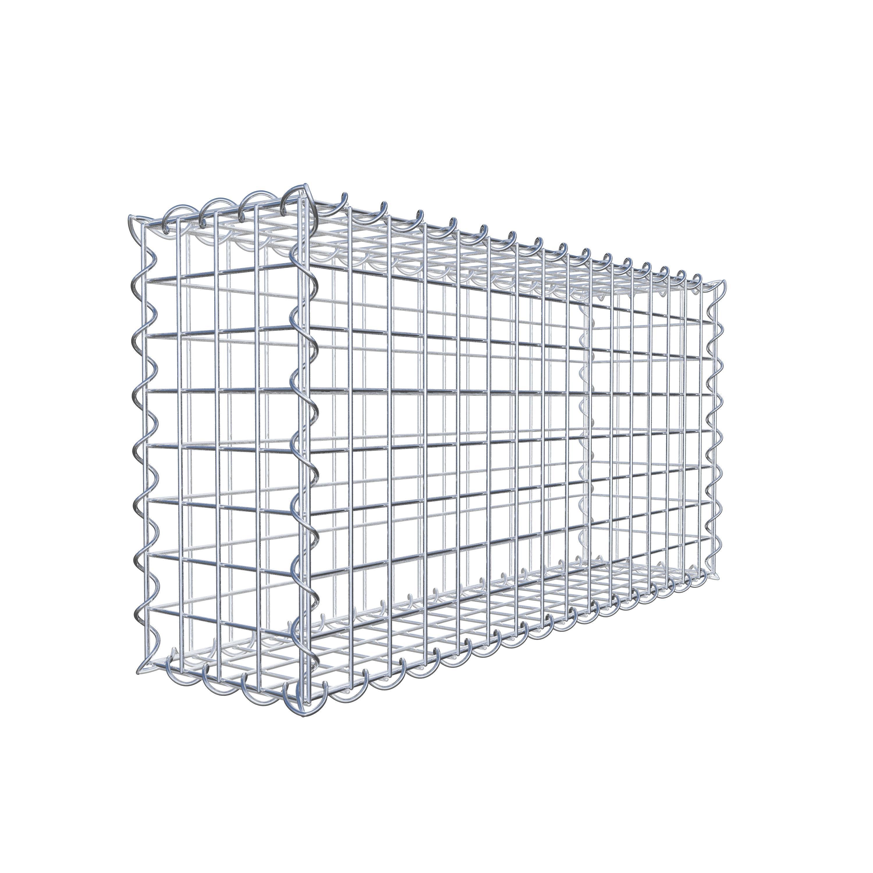 Schanskorf 80 cm x 40 cm x 20 cm (L x H x D), maaswijdte 5 cm x 5 cm, spiraal