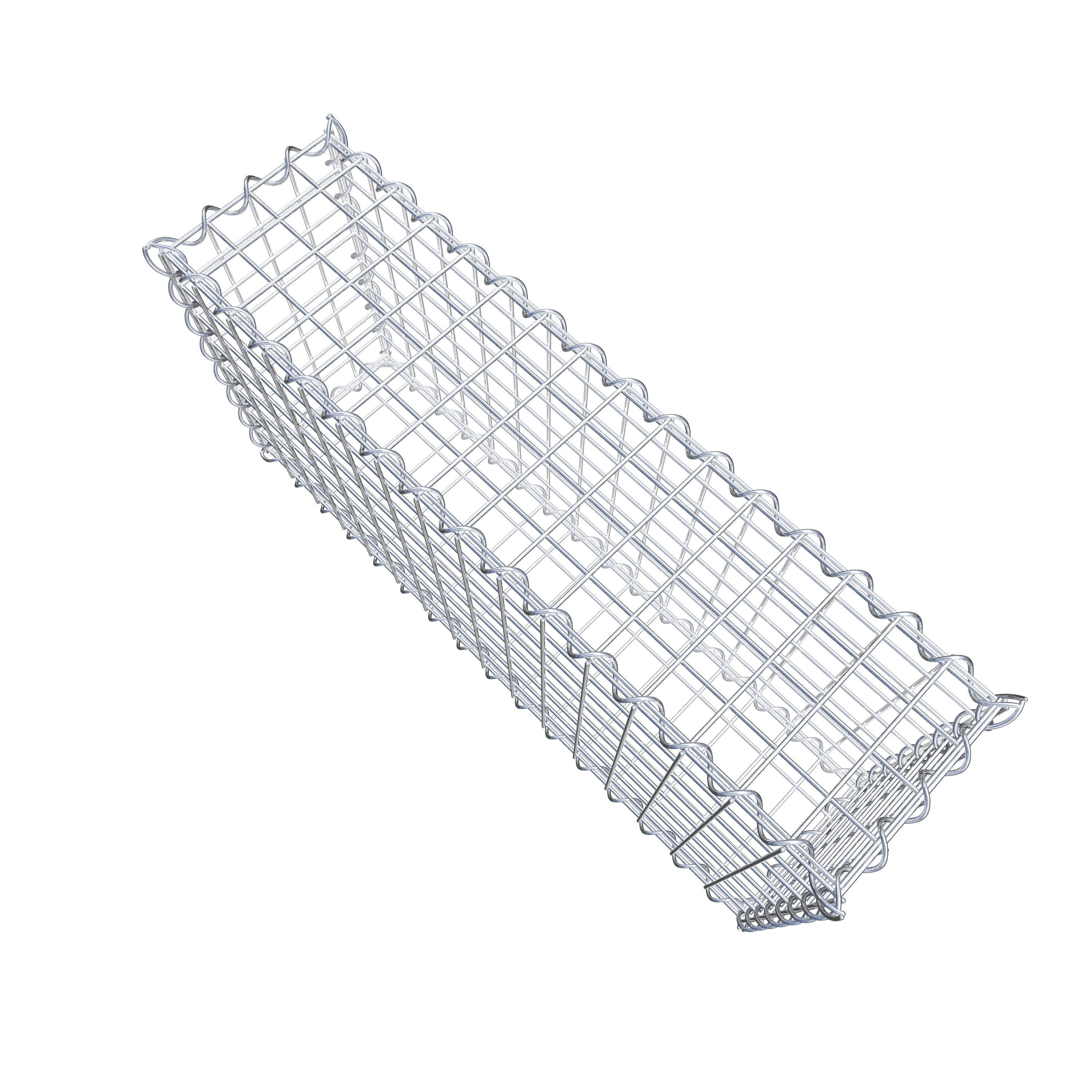 Schanskorf 80 cm x 40 cm x 20 cm (L x H x D), maaswijdte 5 cm x 5 cm, spiraal