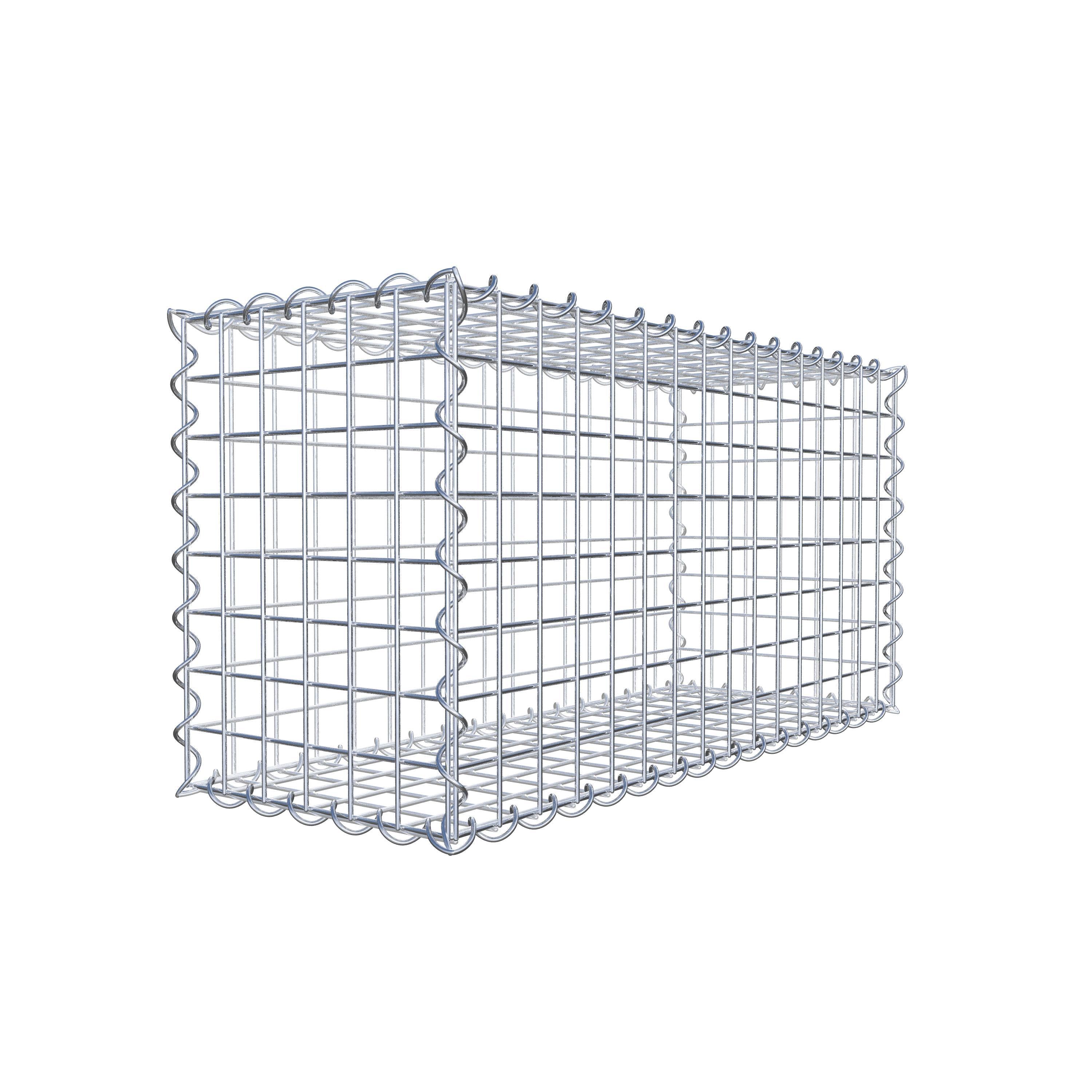 Schanskorf 80 cm x 40 cm x 30 cm (L x H x D), maaswijdte 5 cm x 5 cm, spiraal