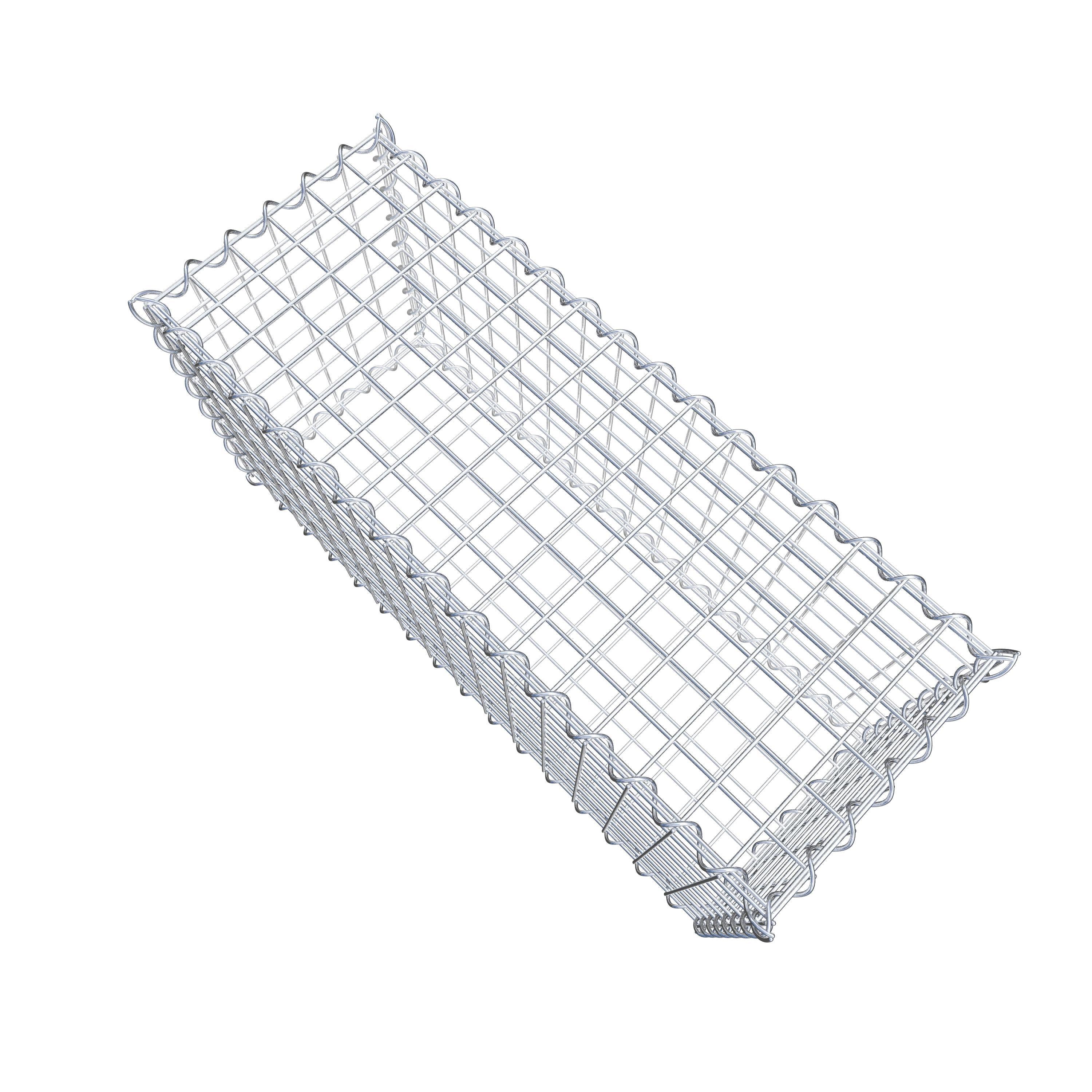 Schanskorf 80 cm x 40 cm x 30 cm (L x H x D), maaswijdte 5 cm x 5 cm, spiraal